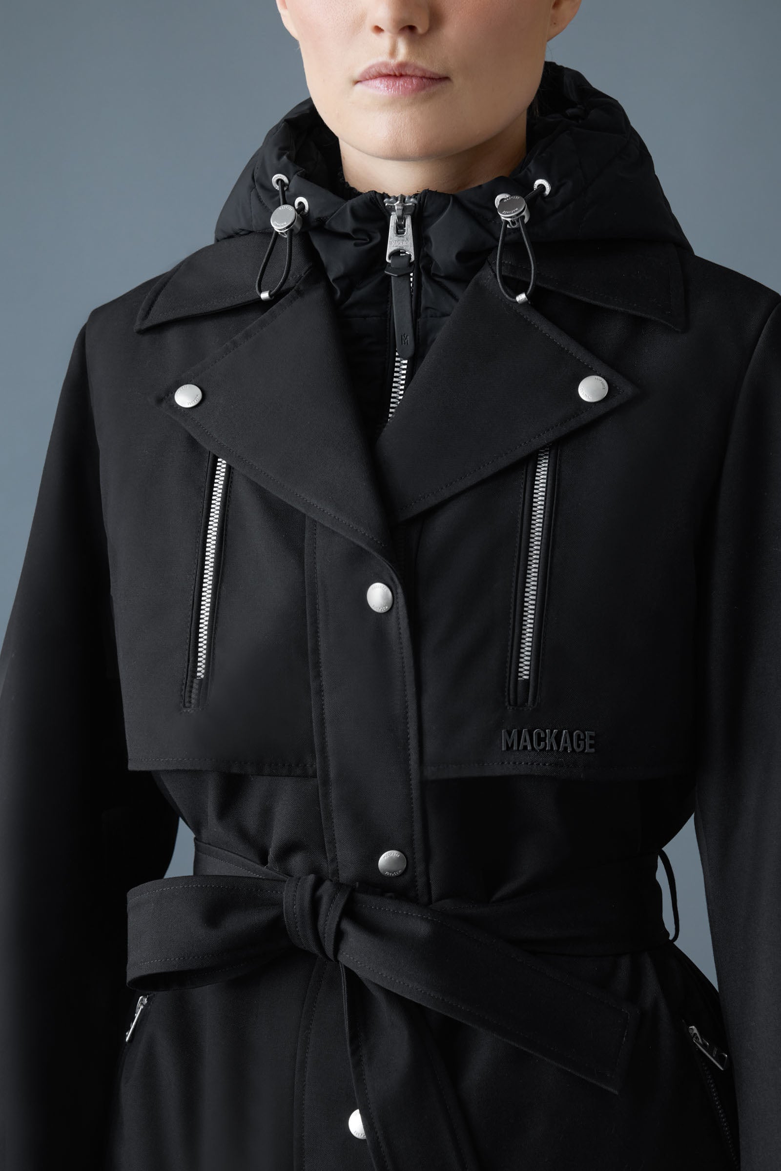 SIOBHAN Technical Down Trench Coat for Women | Mackage US