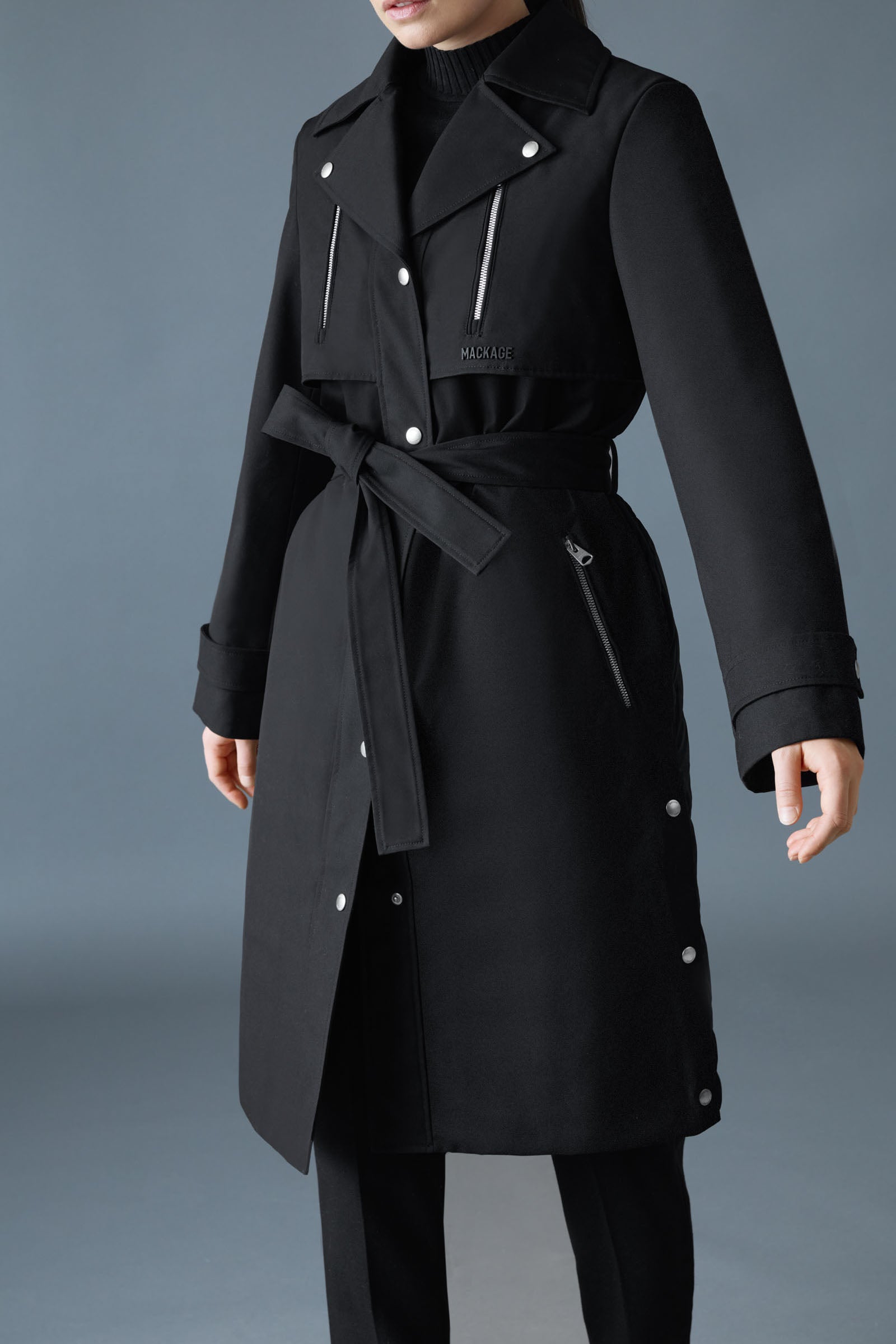 SIOBHAN Technical Down Trench Coat for Women | Mackage US