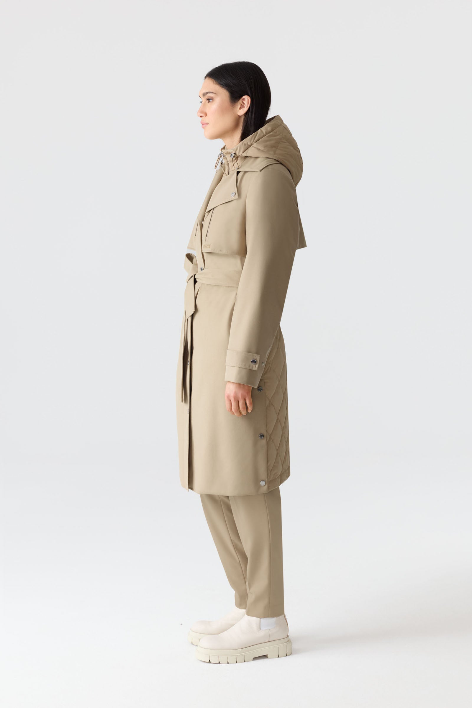 SIOBHAN Technical Down Trench Coat for Women | Mackage US