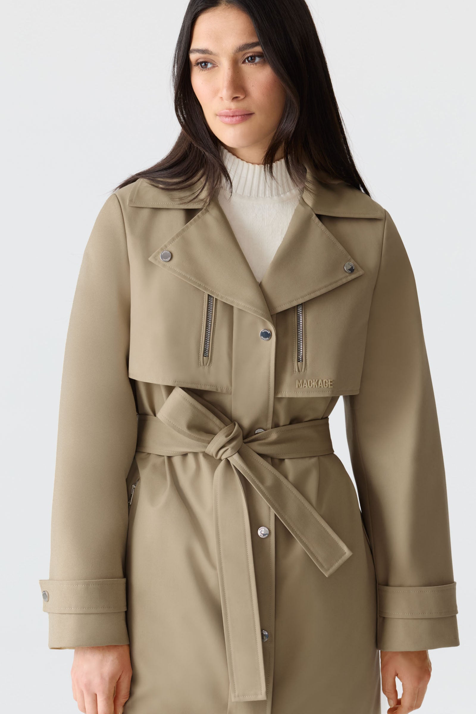 SIOBHAN Technical Down Trench Coat for Women | Mackage® US