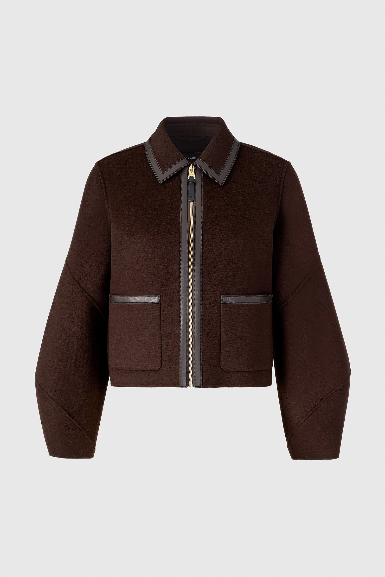 SOLANA-Z double-face wool balloon sleeved short jacket | Mackage® US