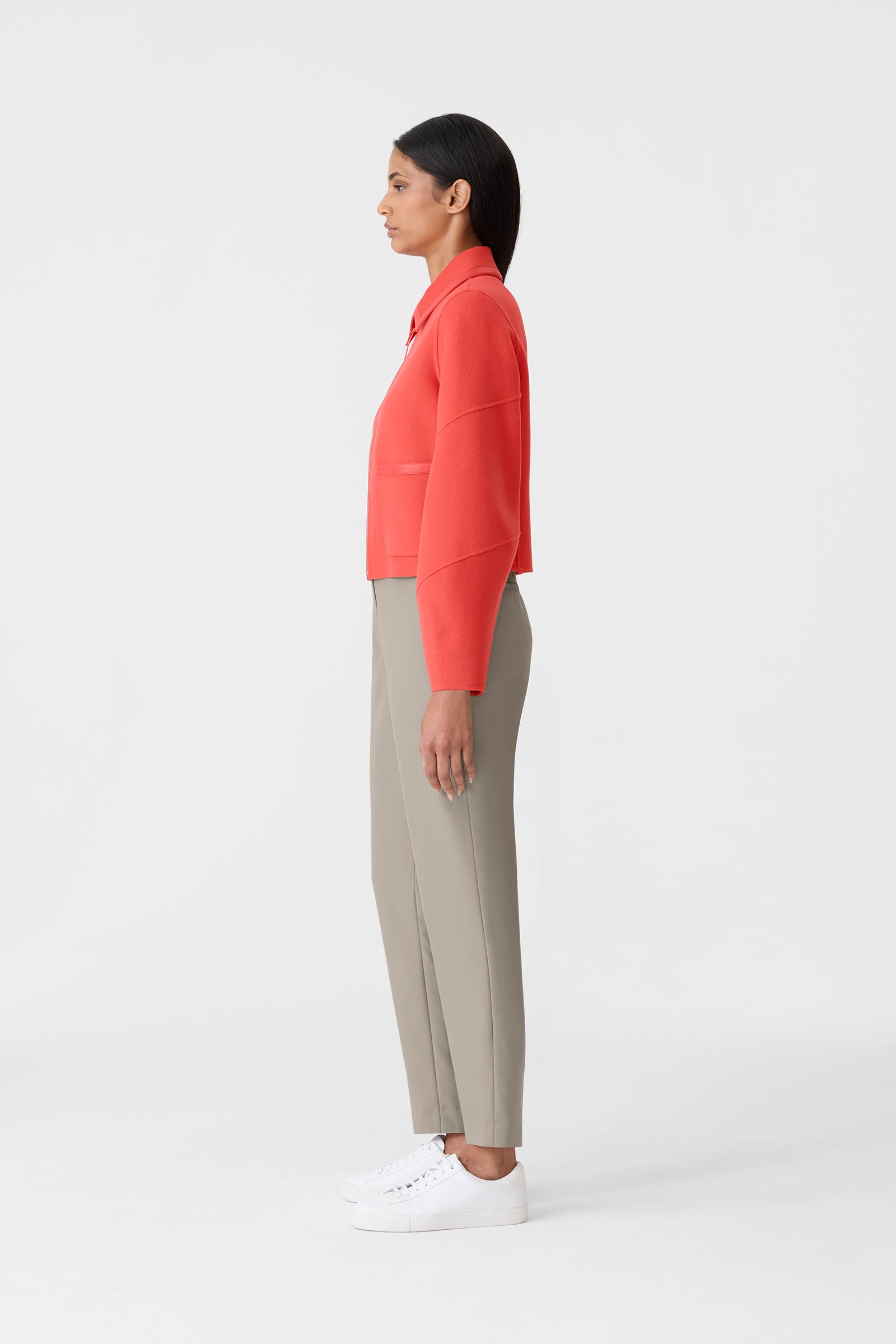 SOLANA-Z double-face wool balloon sleeved short jacket | Mackage® US