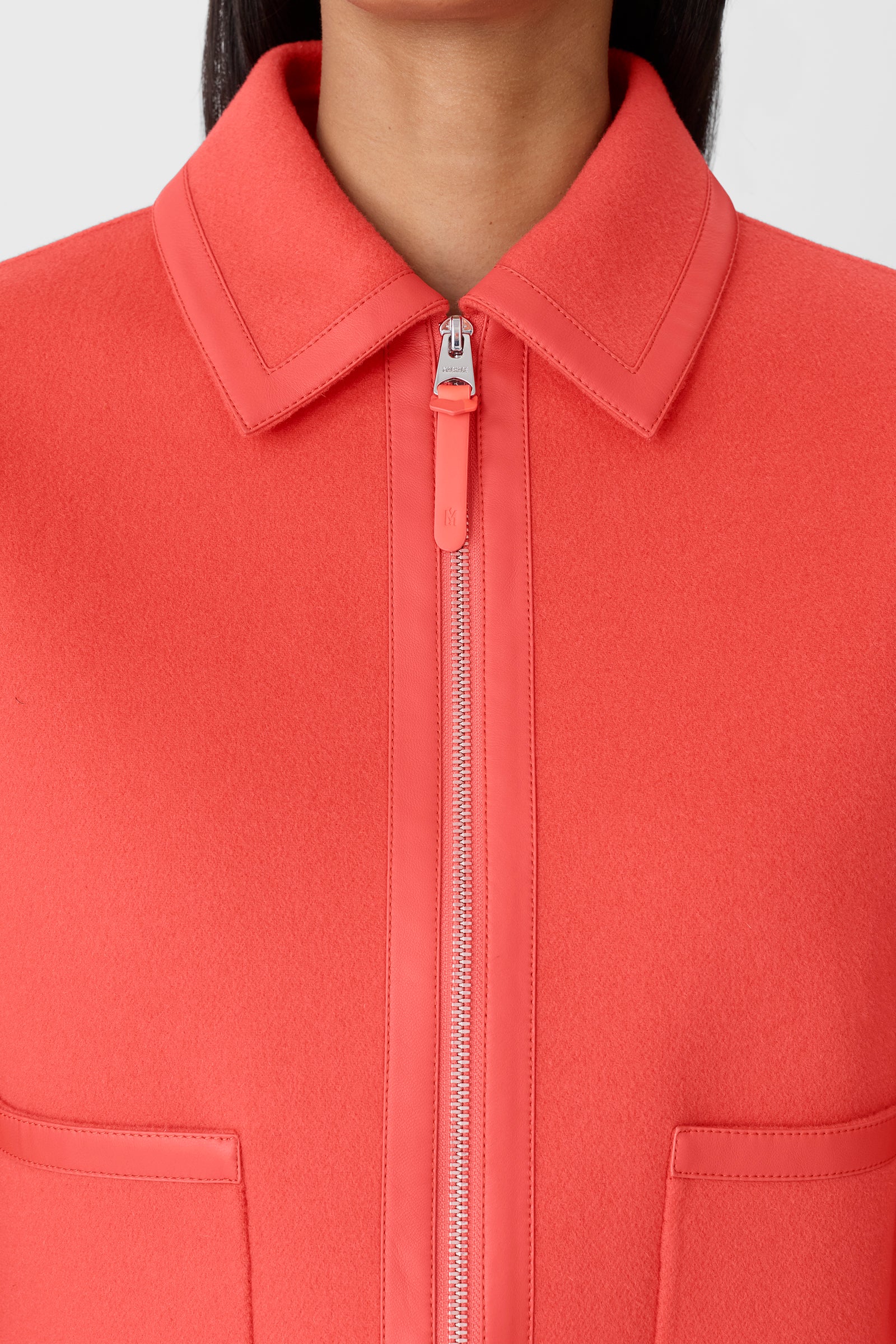 SOLANA-Z double-face wool balloon sleeved short jacket | Mackage® US