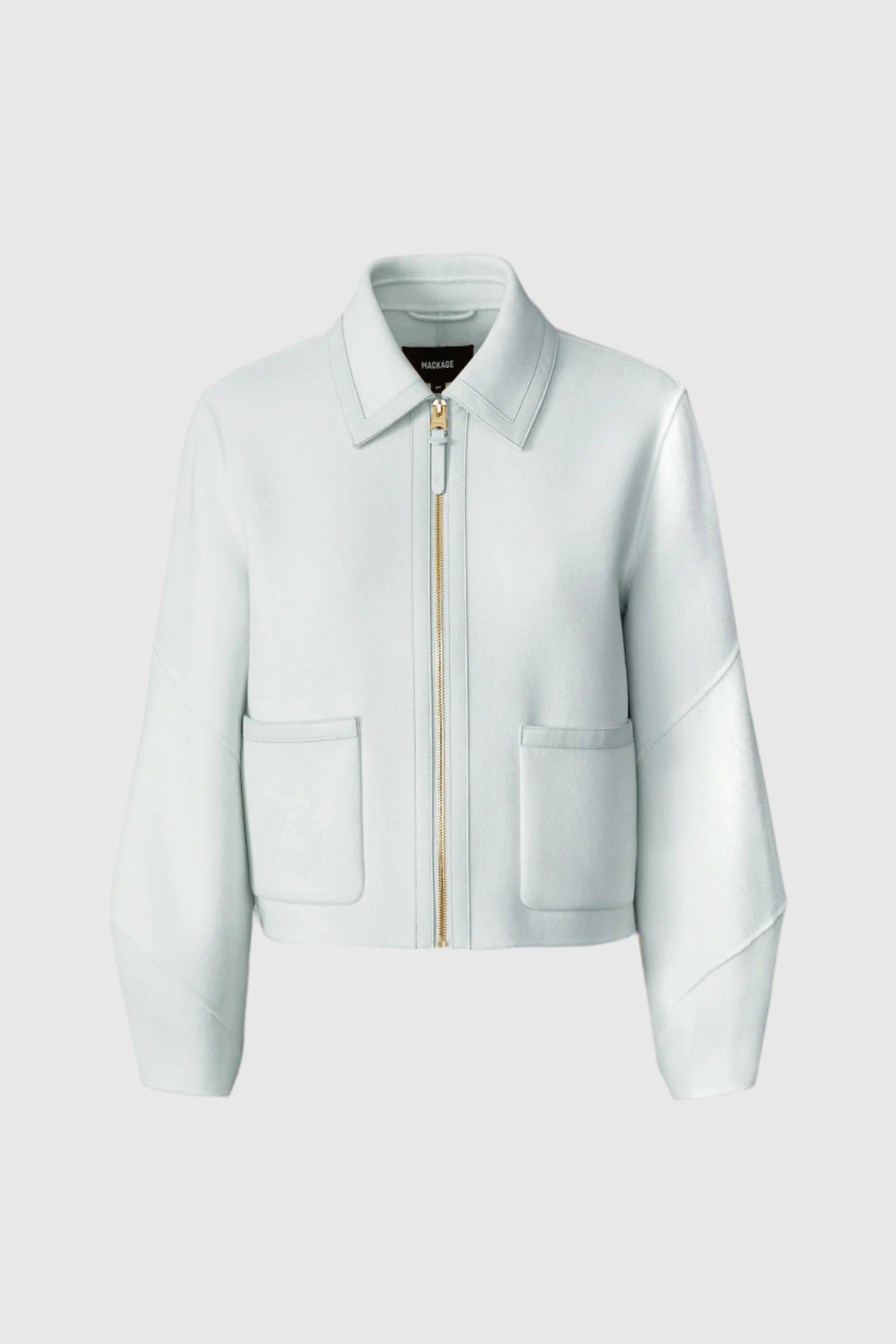 Solana, double-face wool balloon sleeved short jacket