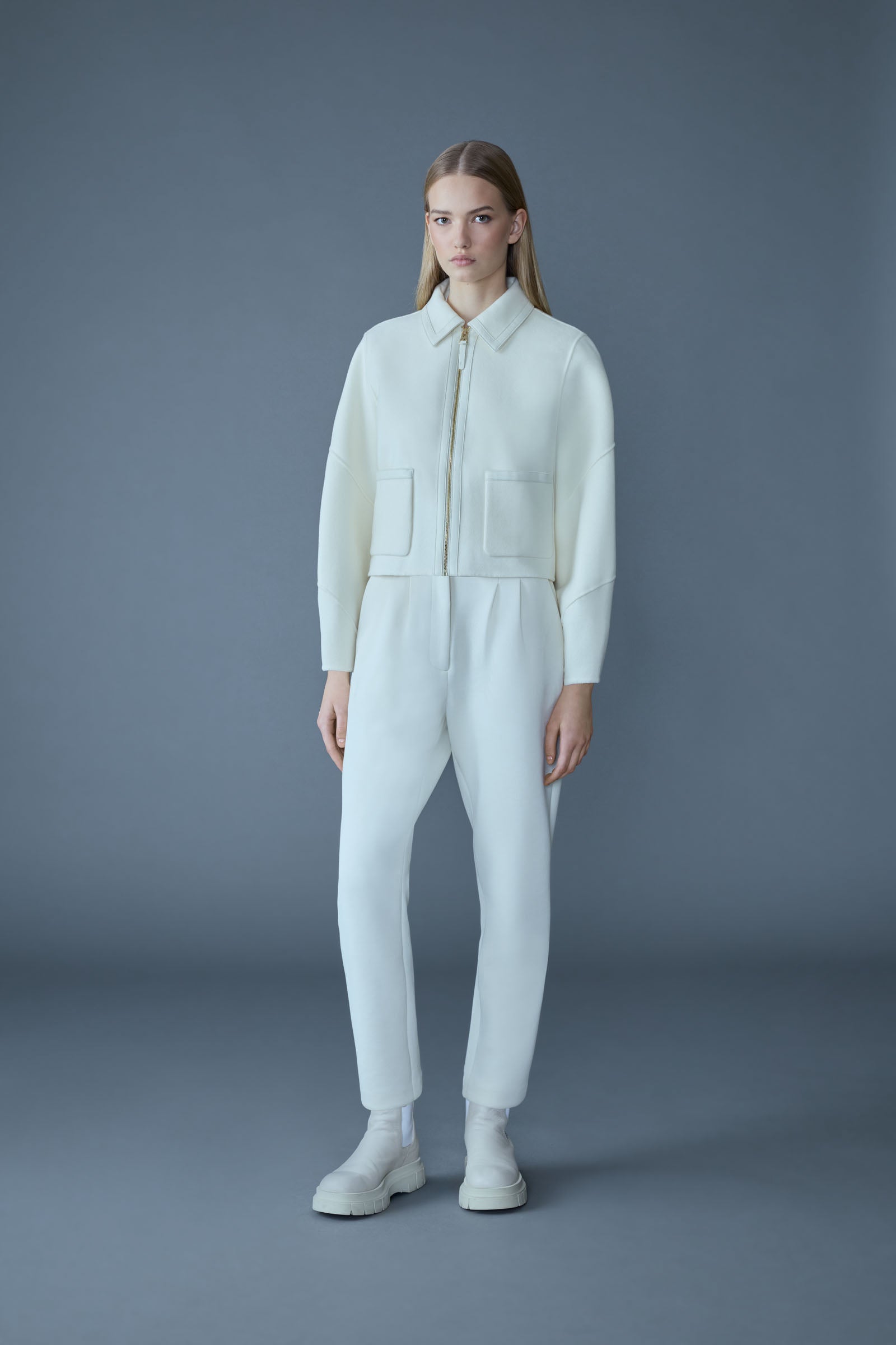 Solana, double-face wool balloon sleeved short jacket Solana, double-face wool balloon sleeved short jacket