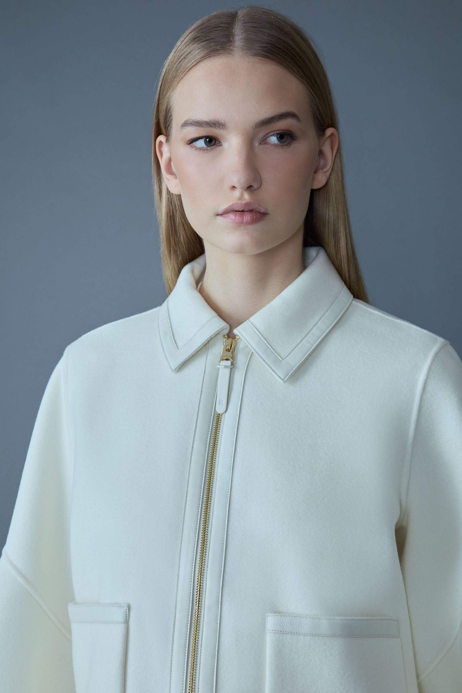 Solana, double-face wool balloon sleeved short jacket Solana, double-face wool balloon sleeved short jacket