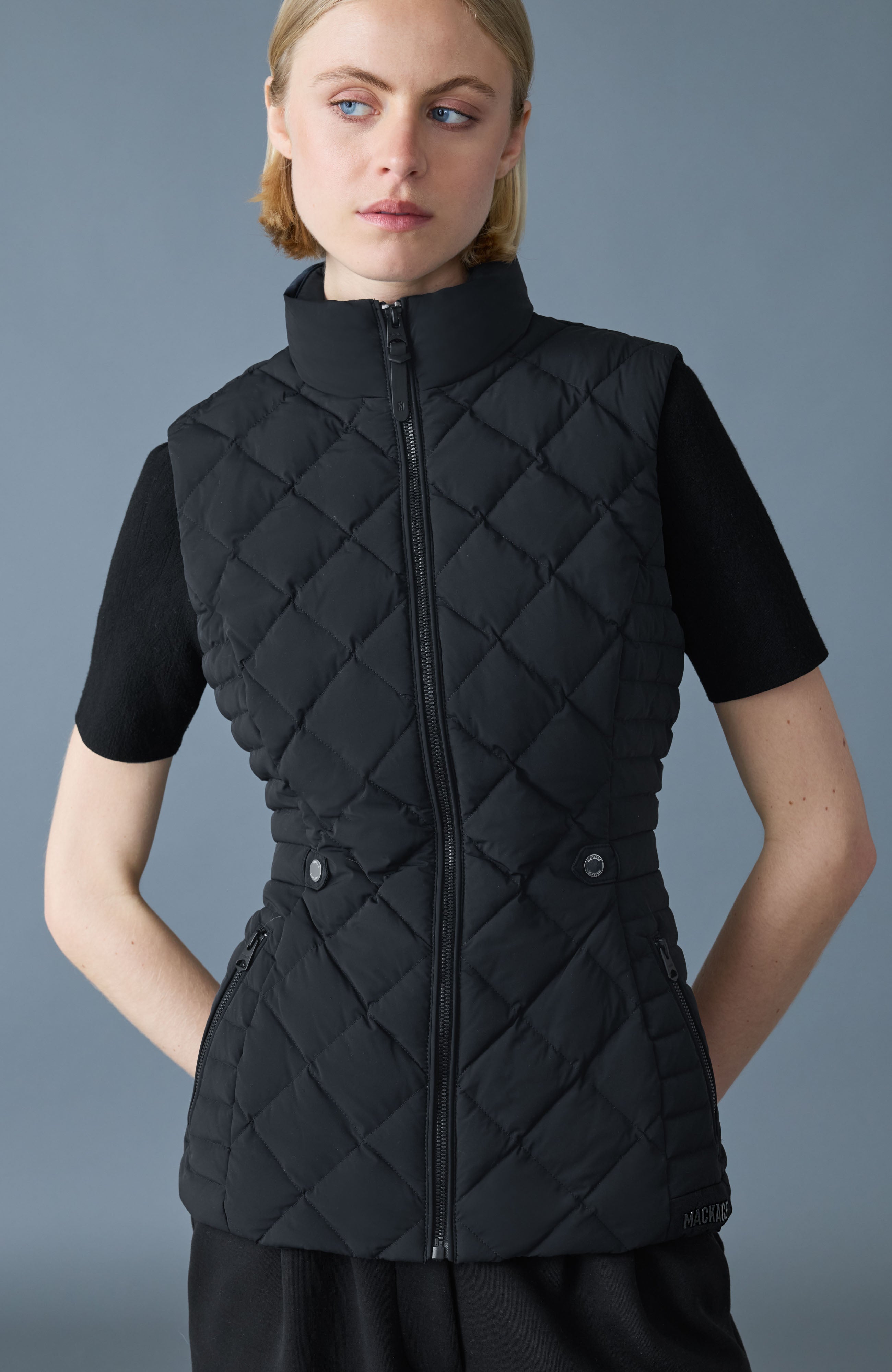 STEFANIA Diamond Quilted Down Vest for Women | Mackage® US