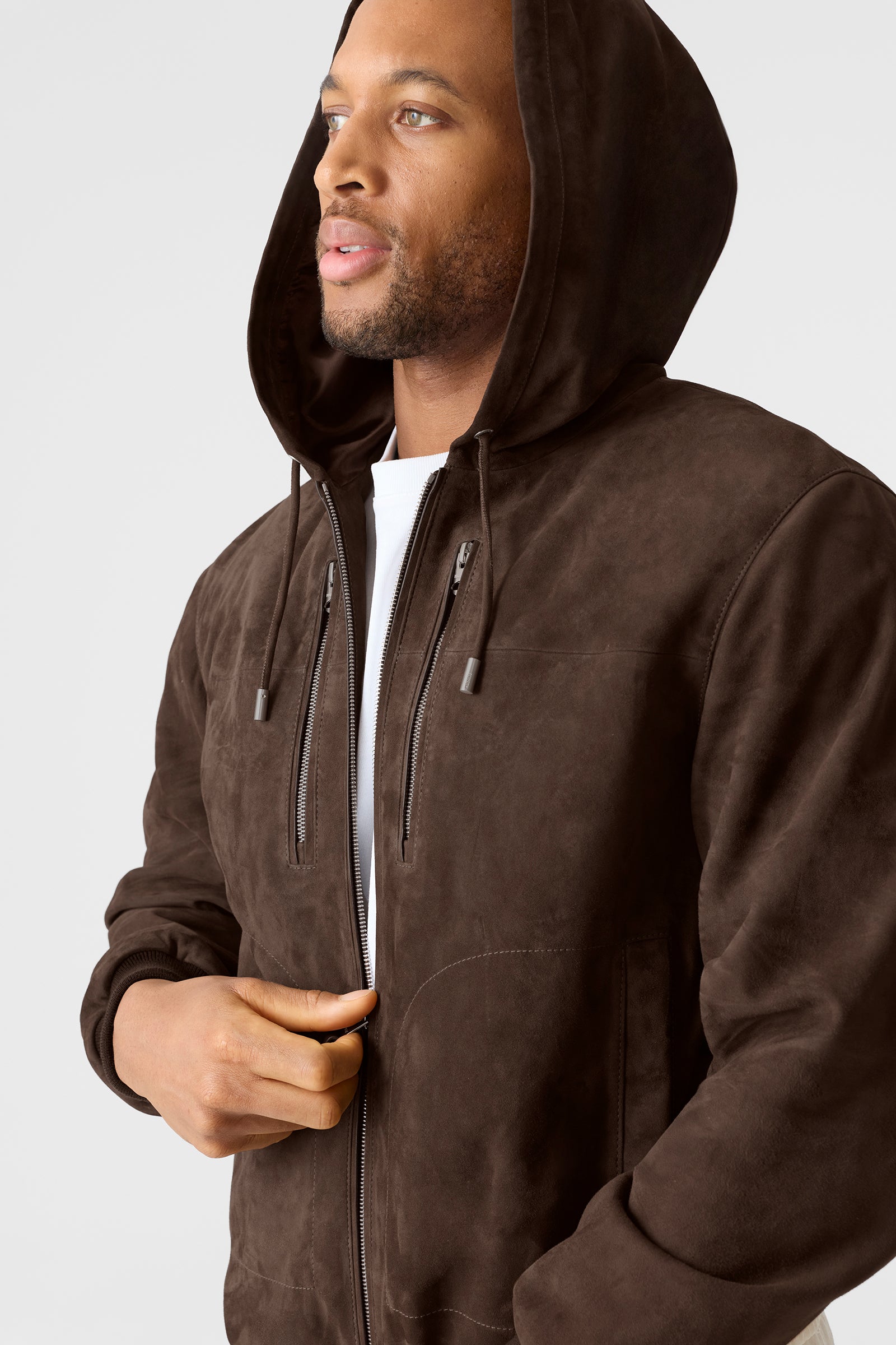 SYLAS-SU Suede Hooded Jacket for Men | Mackage® US