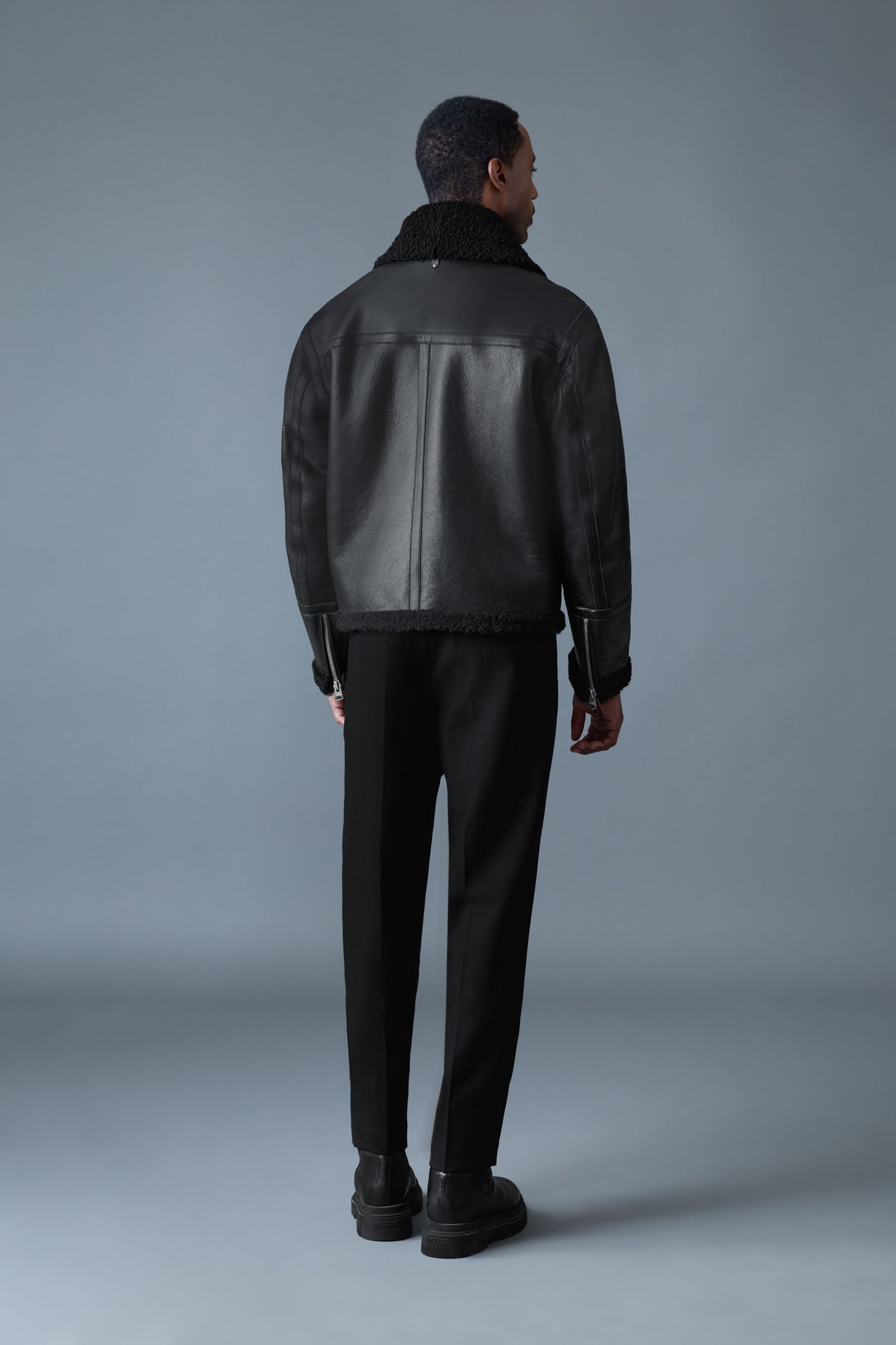 WAYLON Shearling AviatorJacket with Toggle Front closure for Men