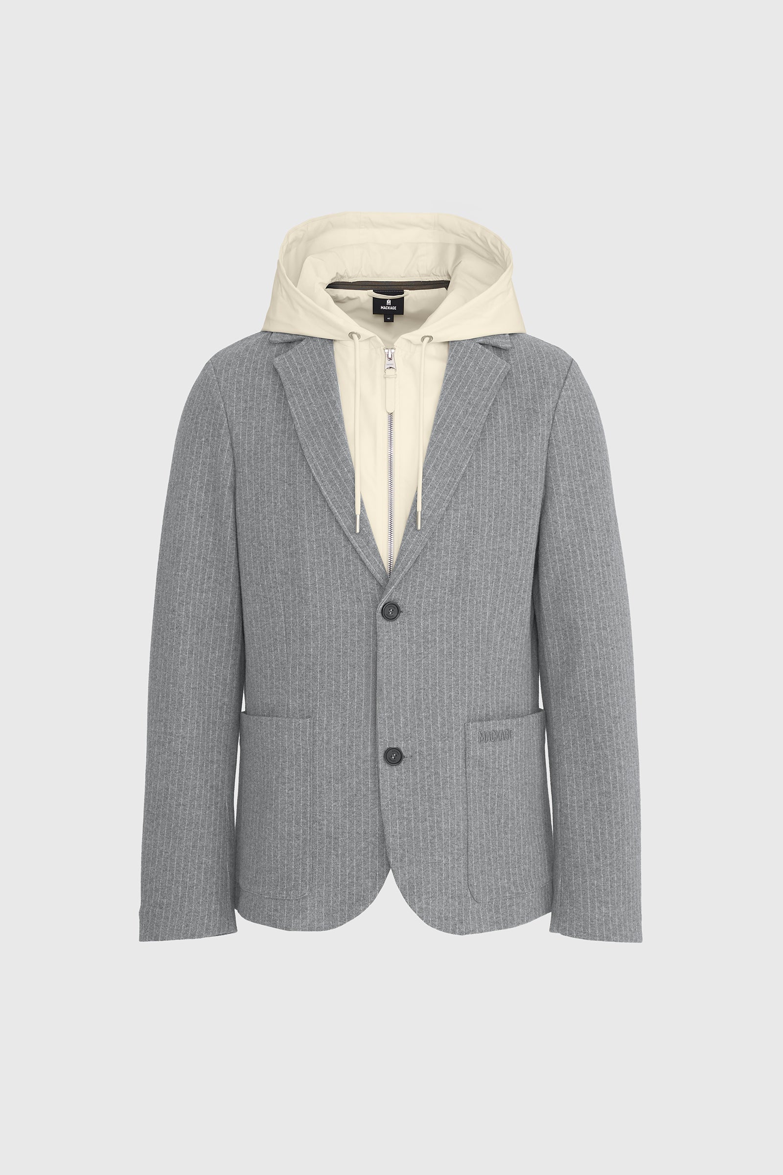 WELLS-K 2-in-1 Brushed Knit Blazer and Removable Bib for Men