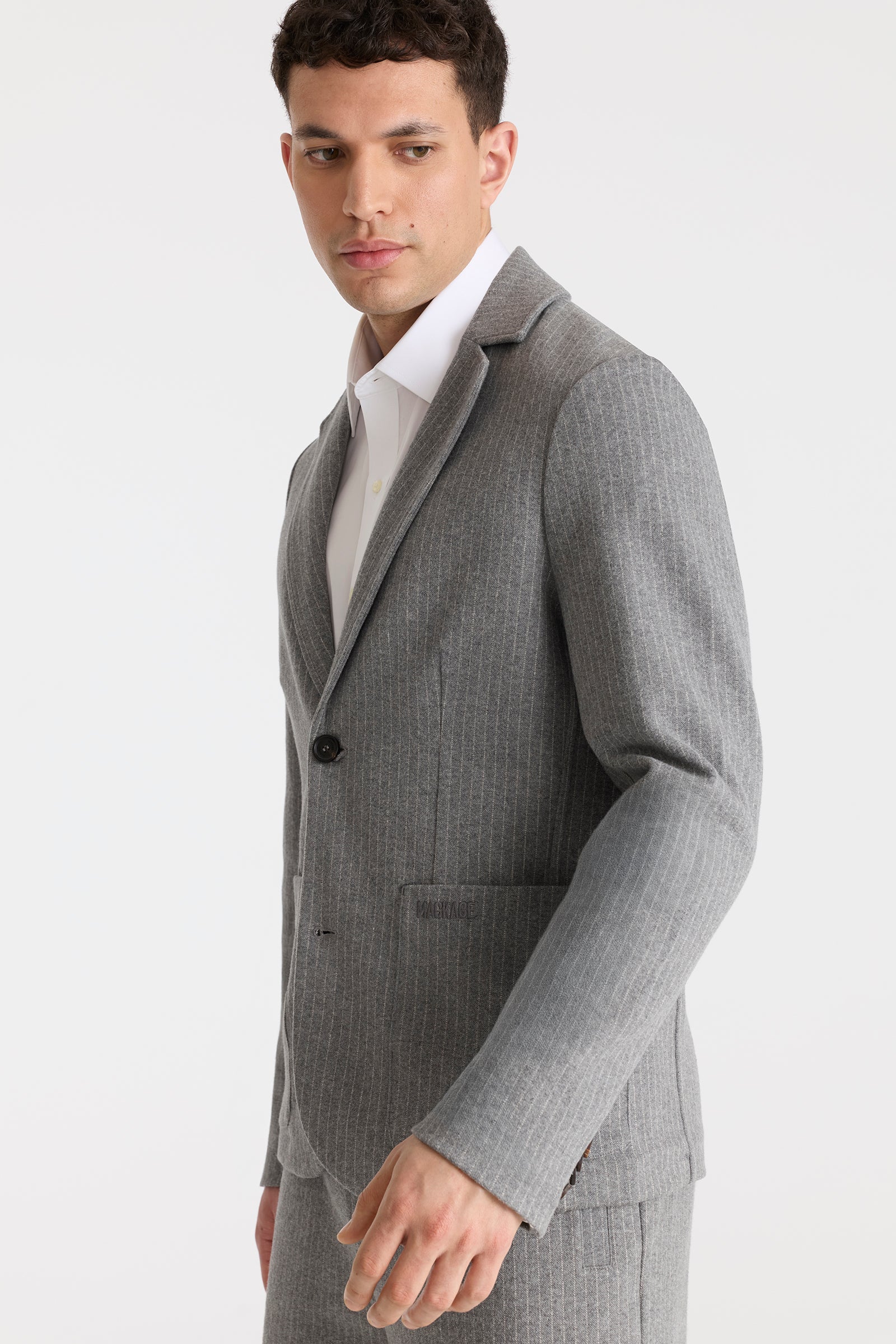 WELLS-K 2-in-1 Brushed Knit Blazer and Removable Bib for Men