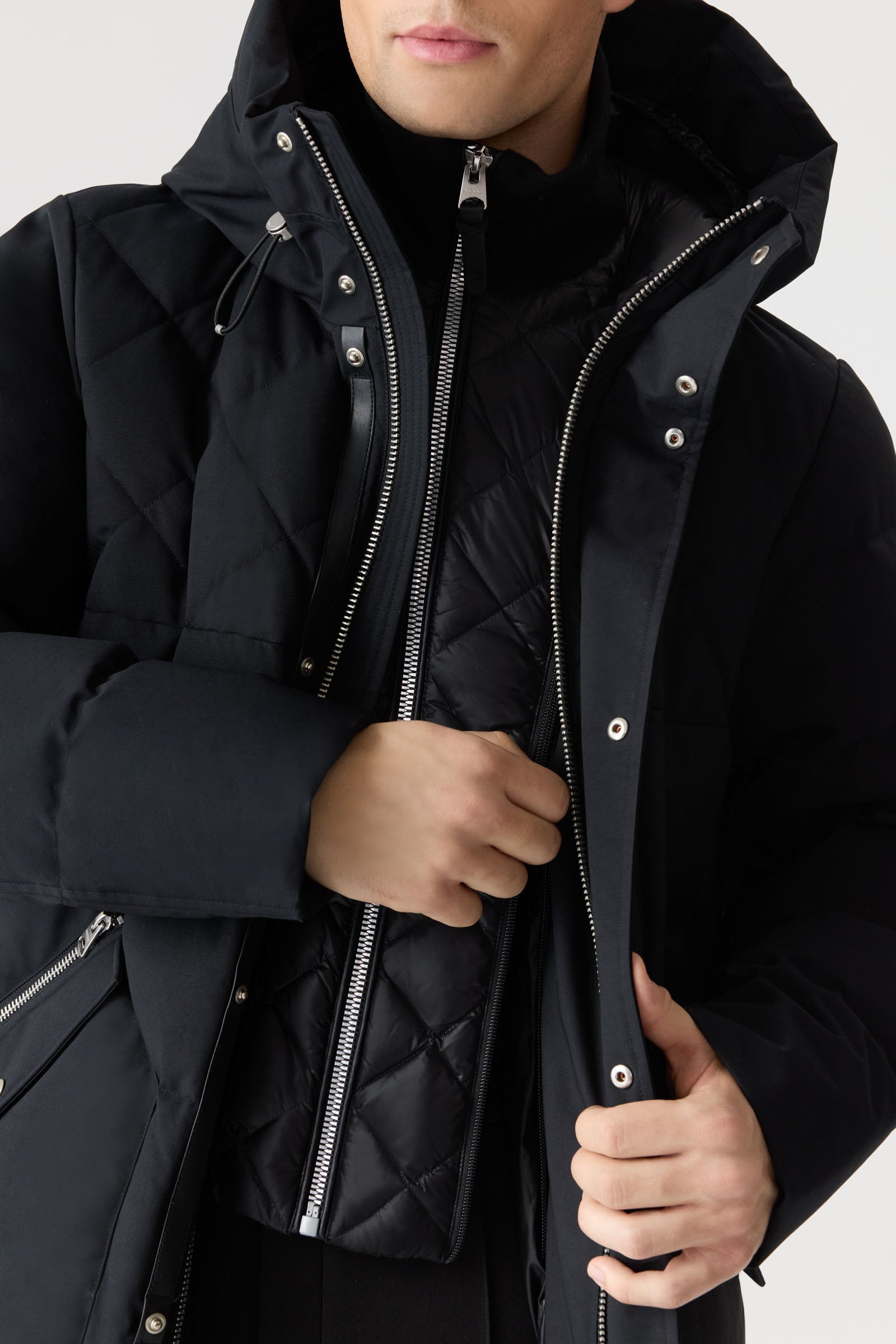 WERNER-Z Quilted Down Parka With Removable Bib for Men | Mackage US