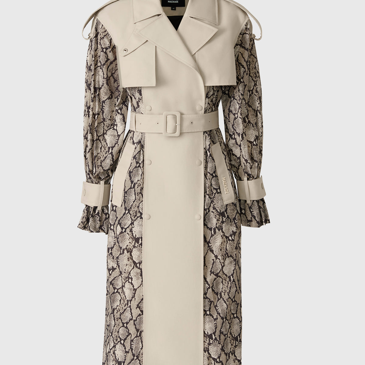 ZONOMI-PR Snake Pattern Trench Coat for Women | Mackage® US