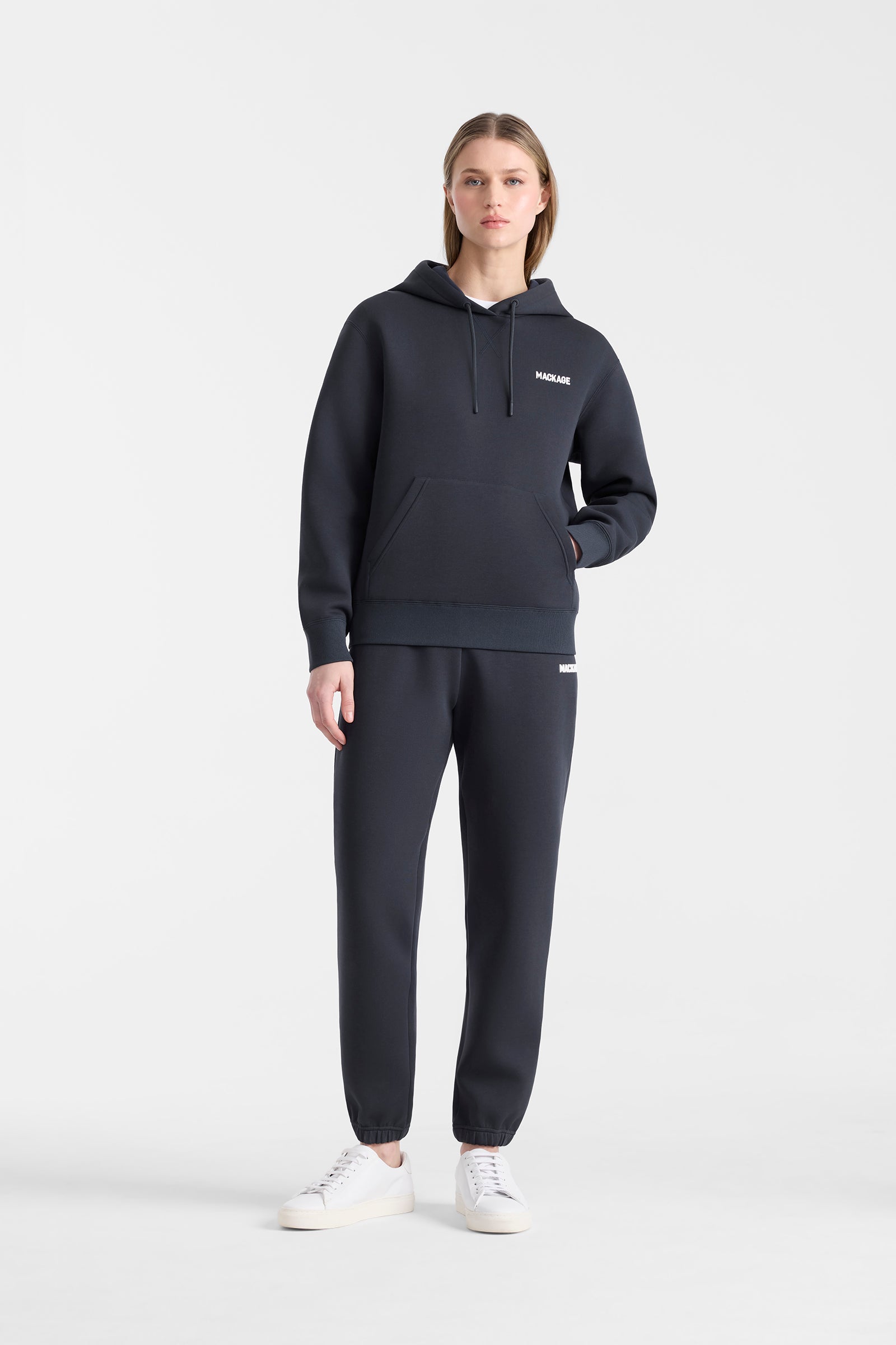 ZOSIA-Z Double-Face Jersey Logo Hoodie for Women | Mackage® US
