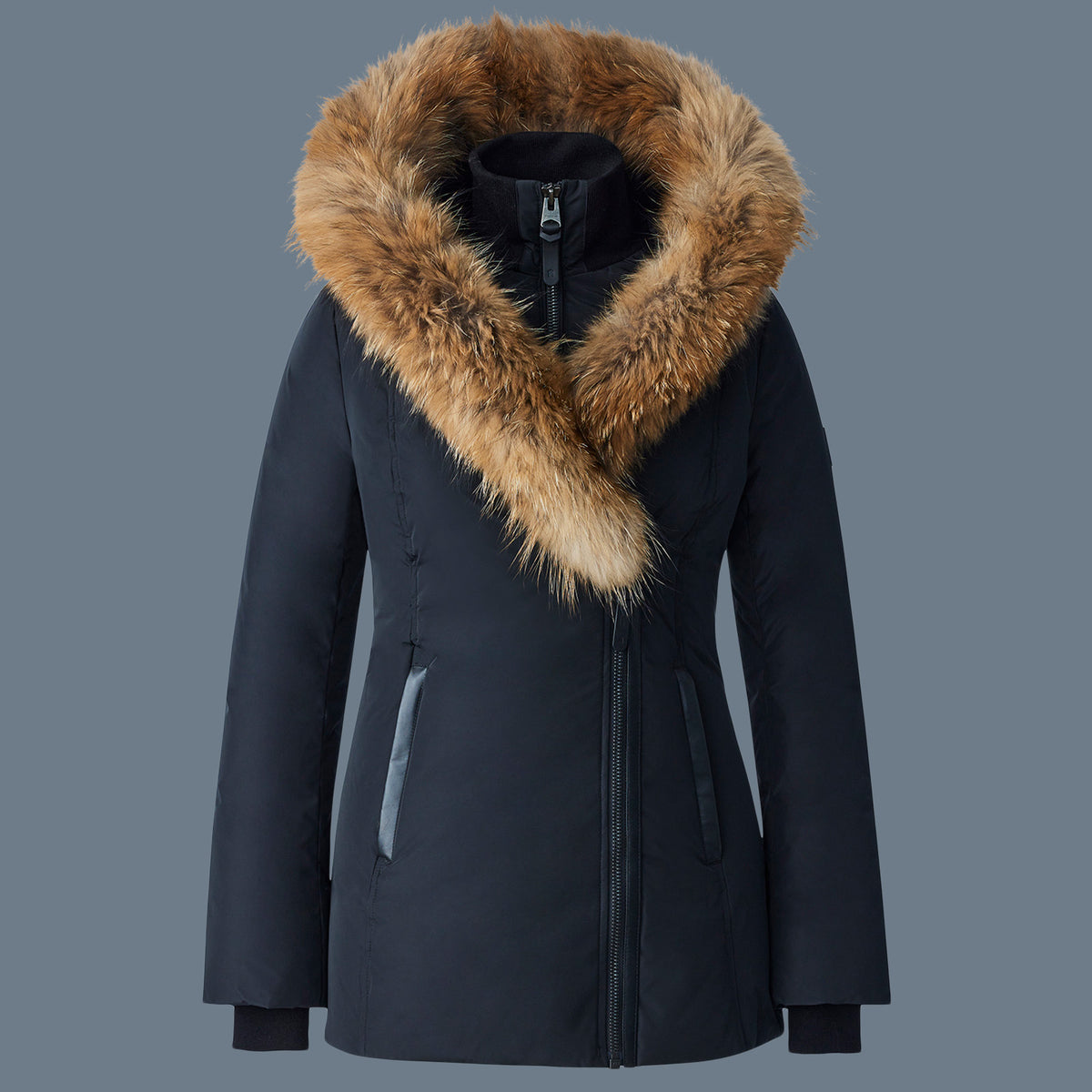 Mackage black fur top