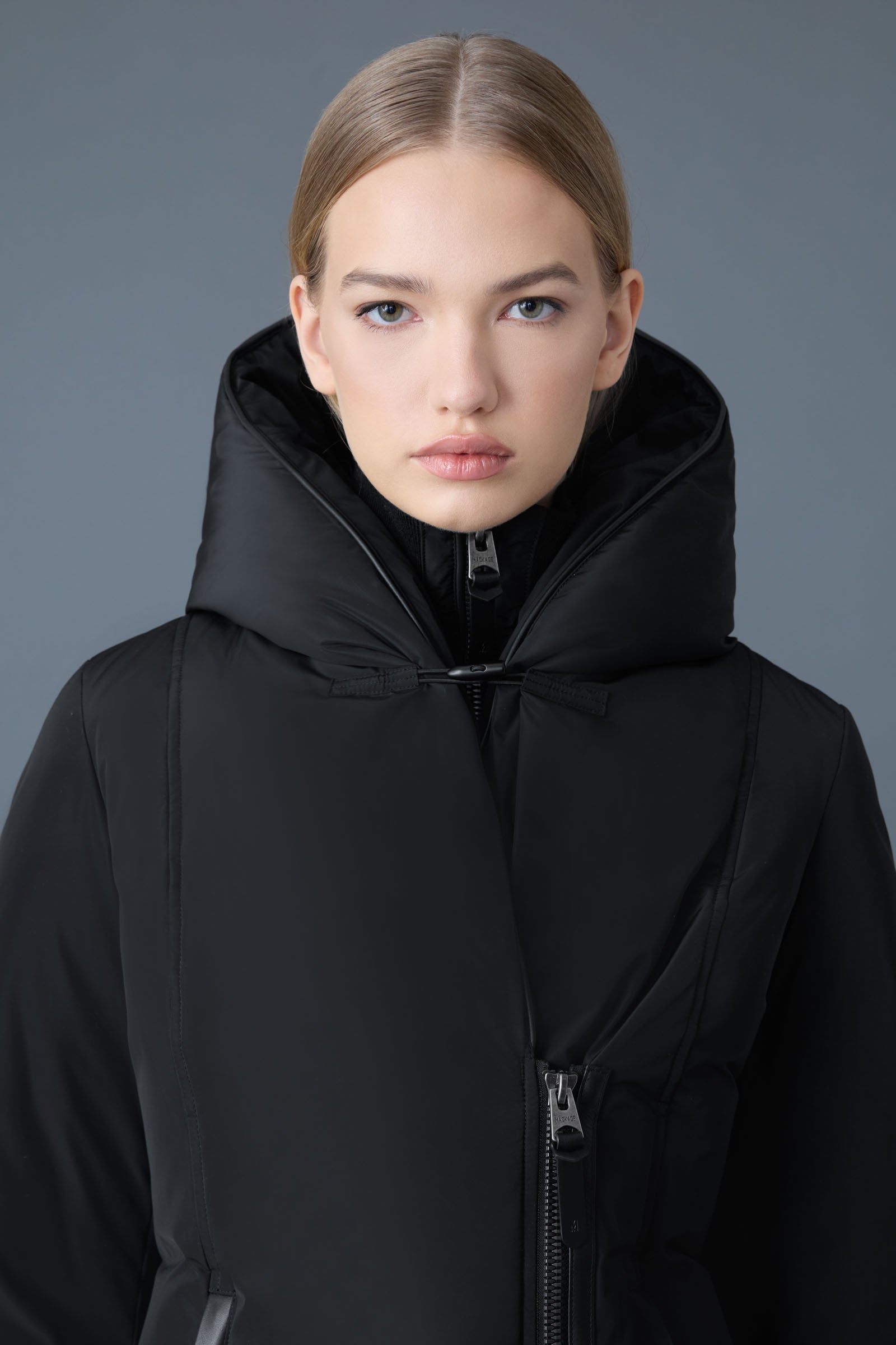 Adali-NFR, Down coat with Signature Mackage Collar for