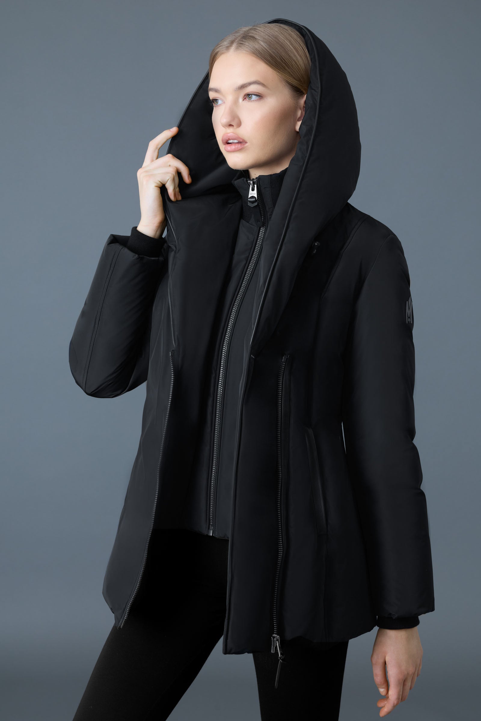 マッカージュ mackage ダウン adali Adali-NFR, Down coat with Signature Mackage Collar for