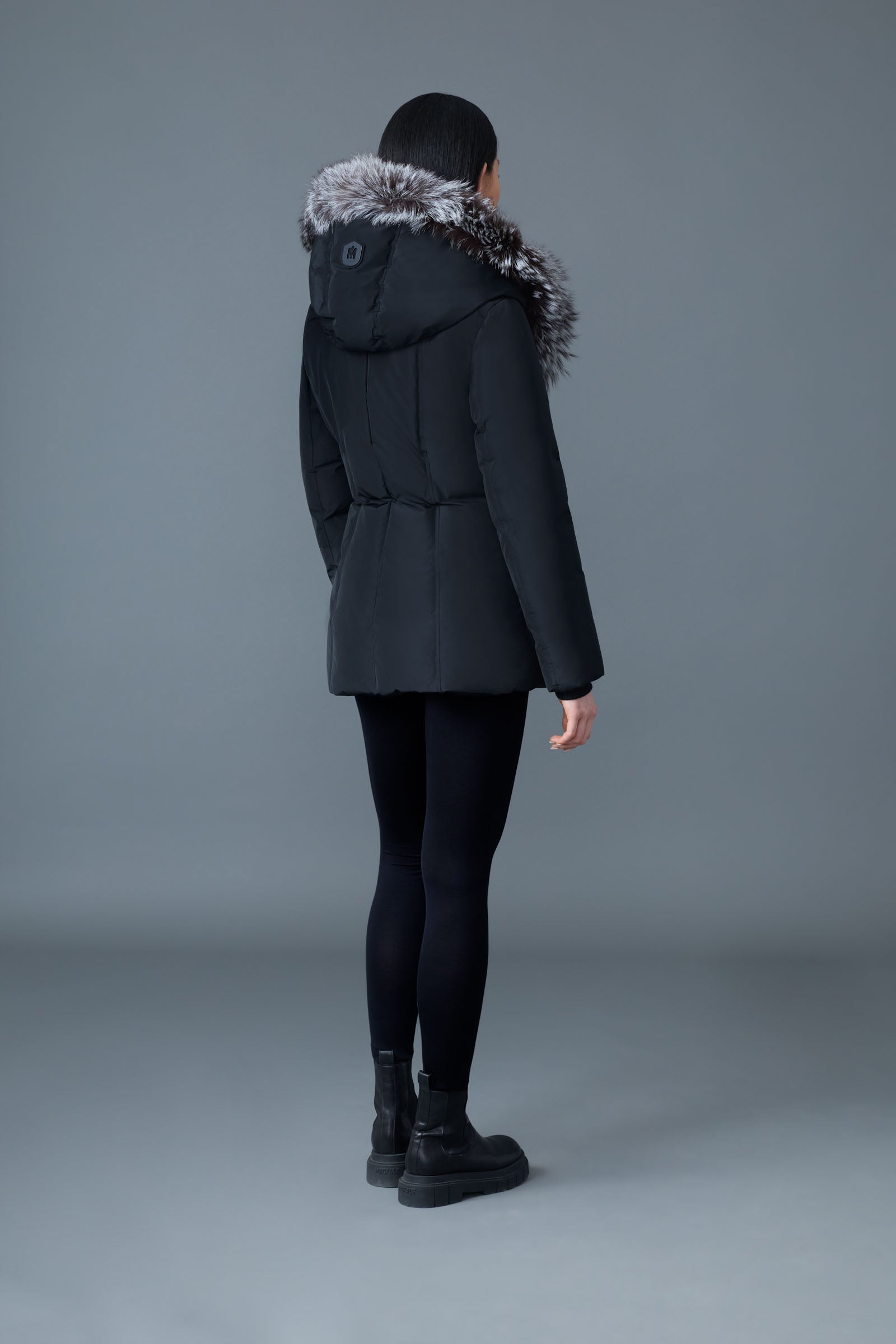 マッカージュ mackage ダウン adali Adali-X, Down coat with silver fox fur Signature Mackage