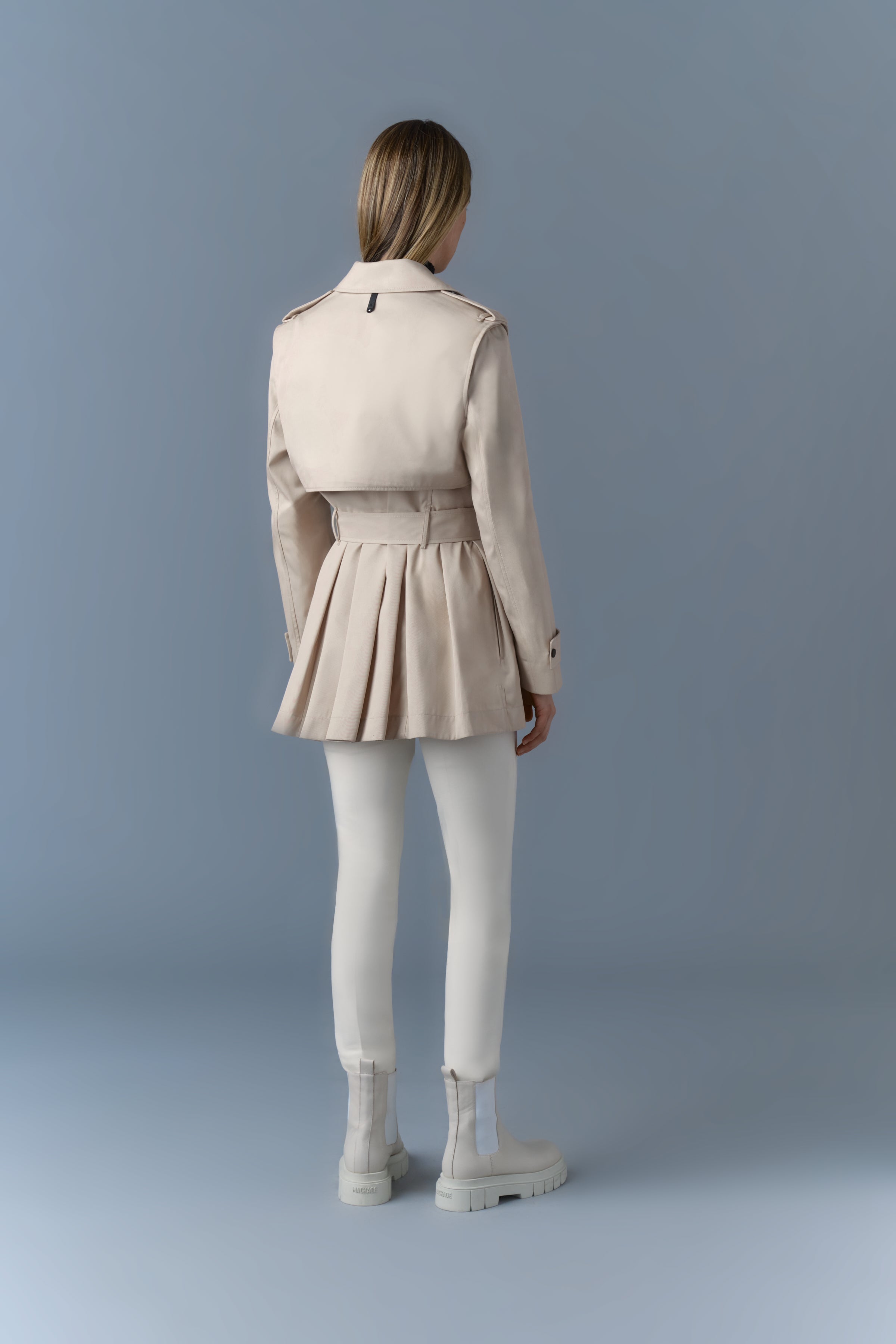 Adva, Mid-Length buckled belt trench | Mackage® US