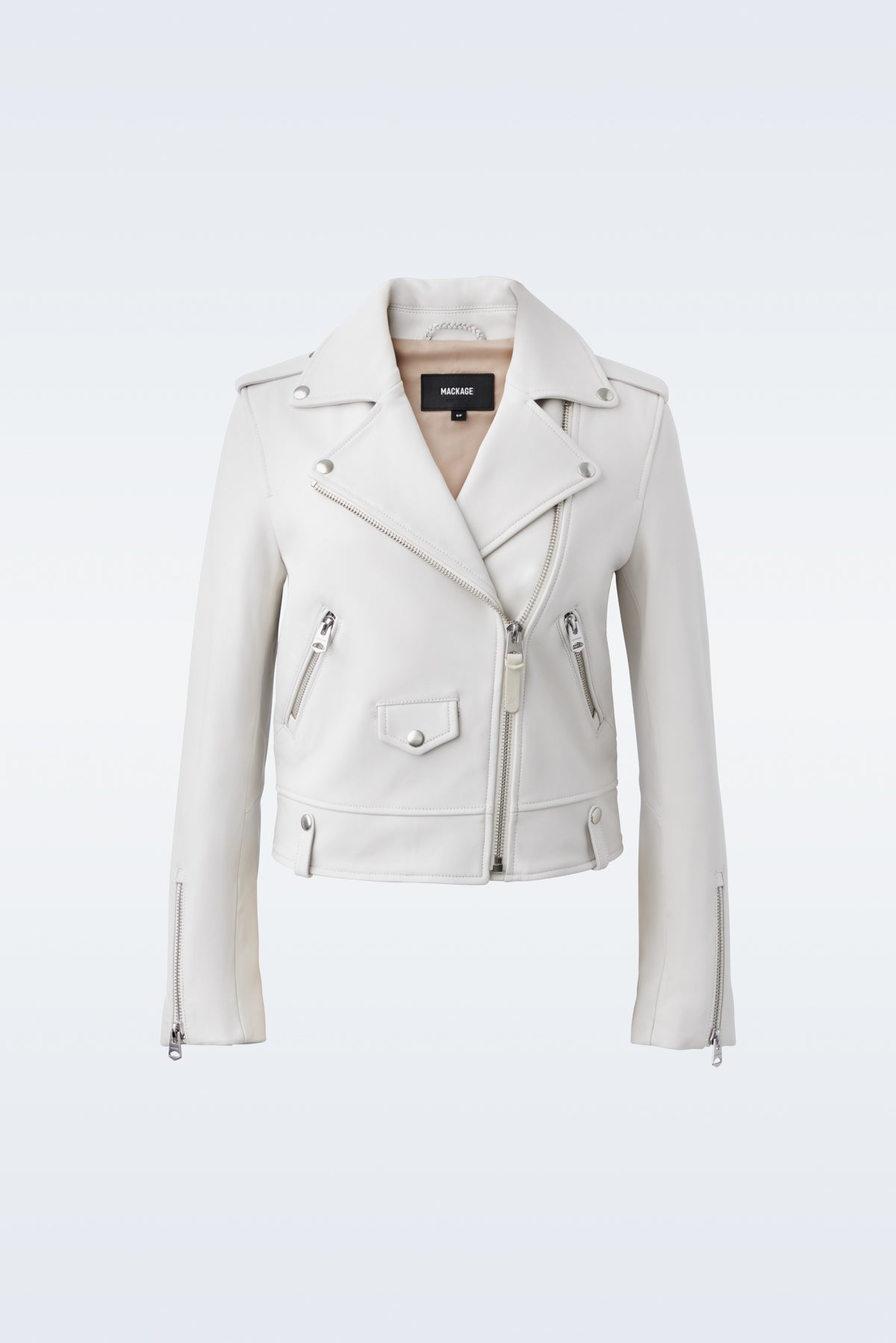 Baya, (R) Leather biker jacket for ladies | Mackage® US