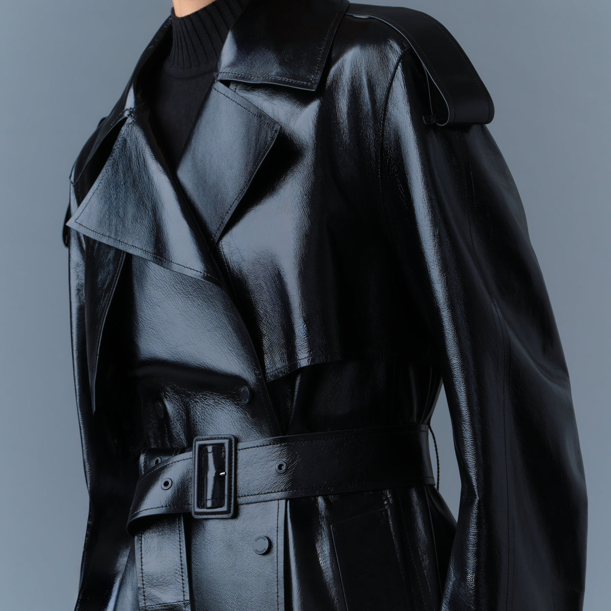 【MACKAGE】CARMELA レザー トレンチコート ☆ 着脱可能 ベルト Carmela, Leather trench with belt | Mackage® US