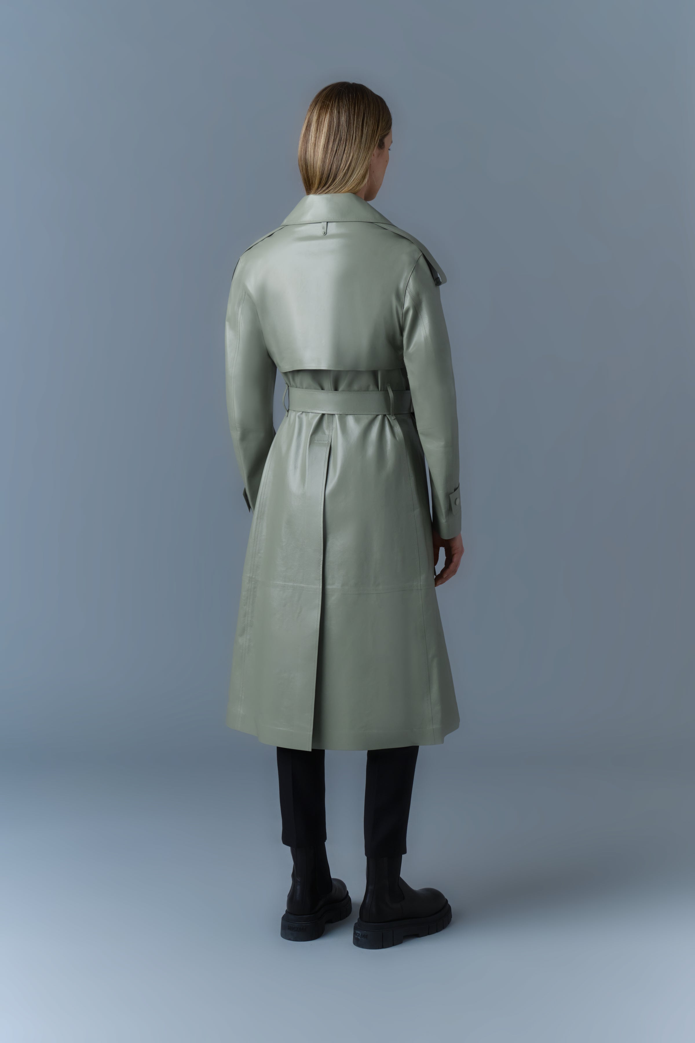 Carmela, Leather trench with belt | Mackage® US