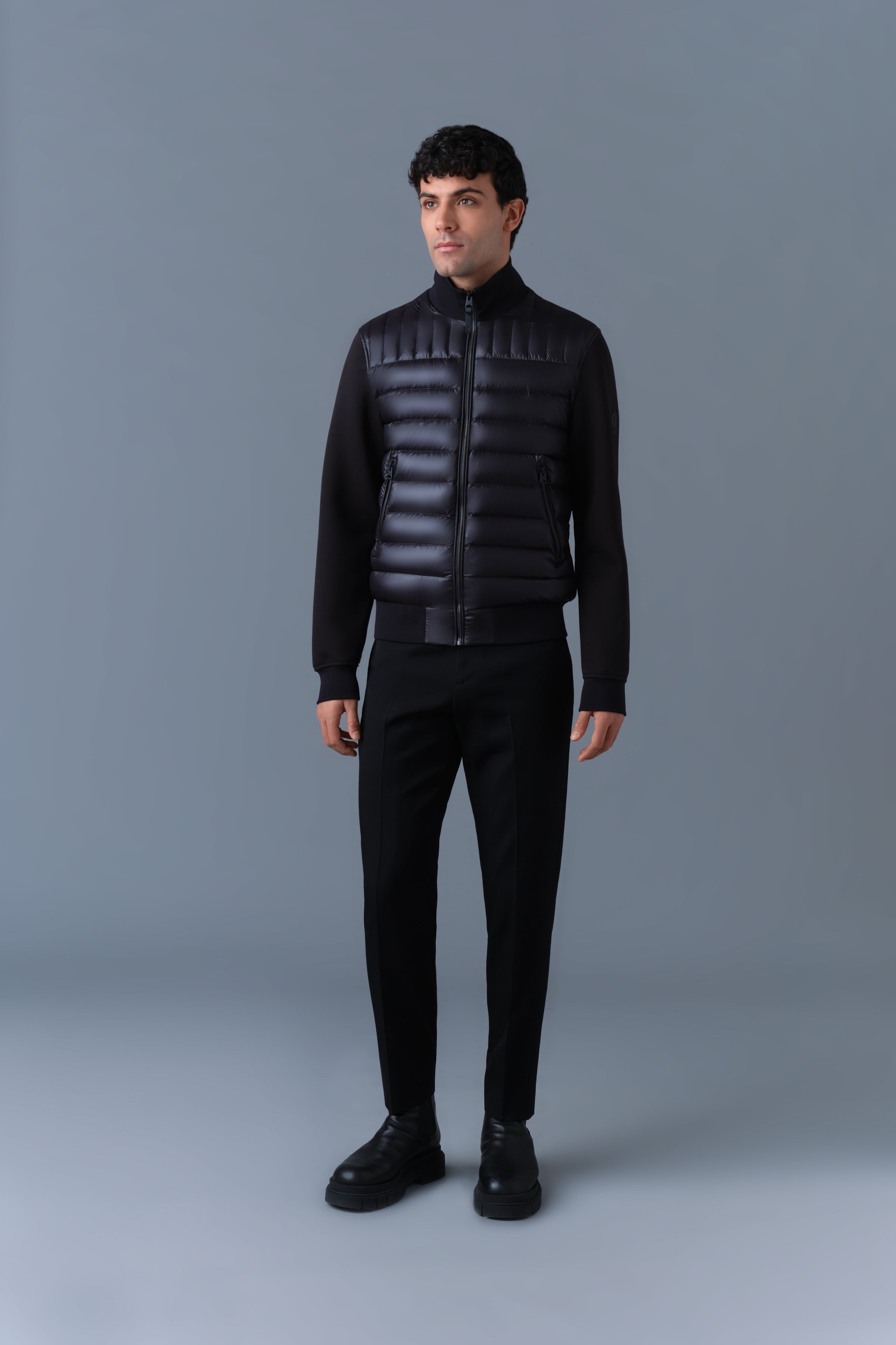 COLLIN-R Nano Down mixed media bomber jacket | Mackage® US