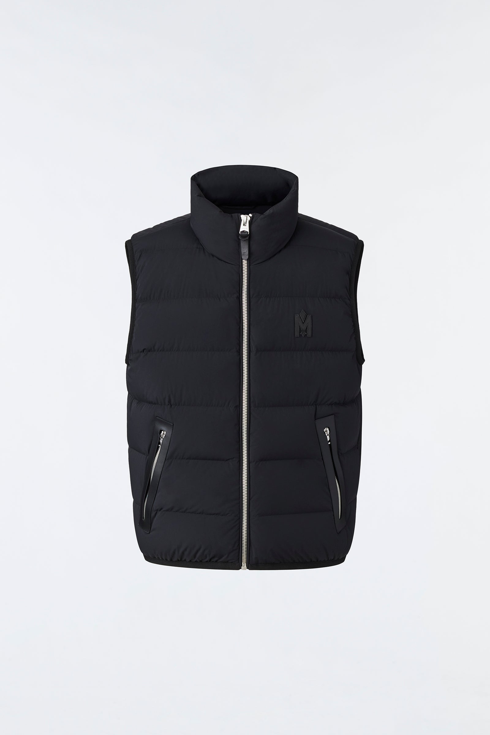 Fisher Stretch light down vest with stand collar for men | Mackage® US