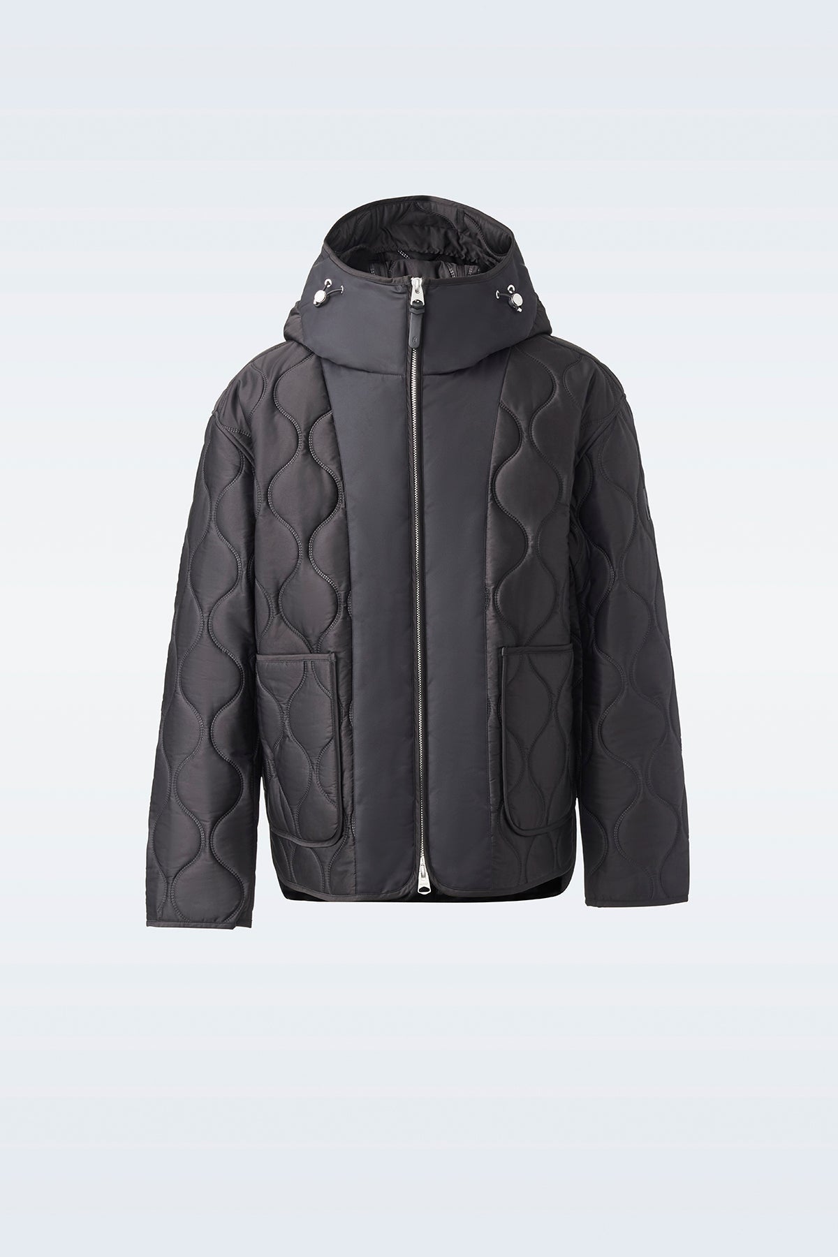 reversible monogram puffer