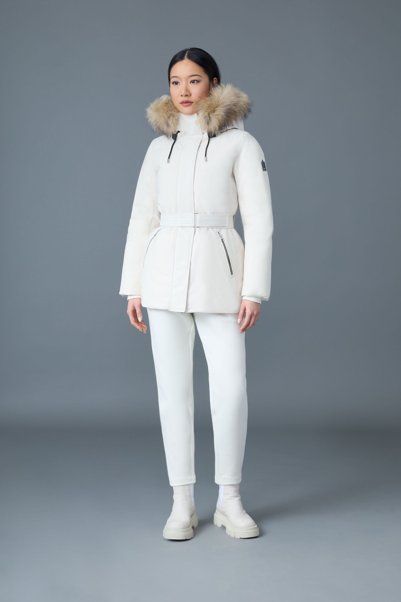 Jeni-F, 2-in-1 down parka with removable bib and natural fur Jeni-F, 2-in-1 down parka with removable bib and natural fur