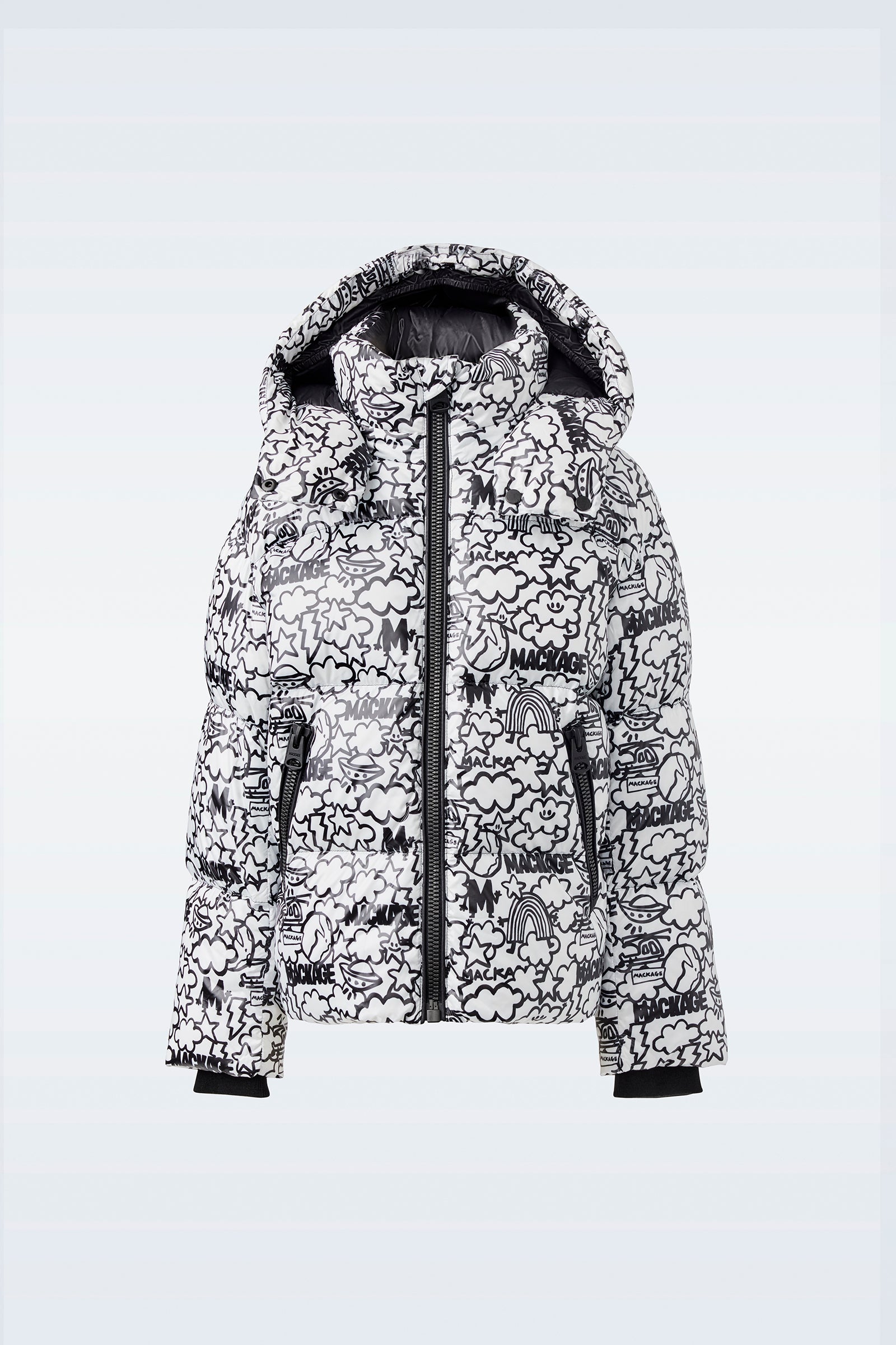 Mackage leopard sales puffer