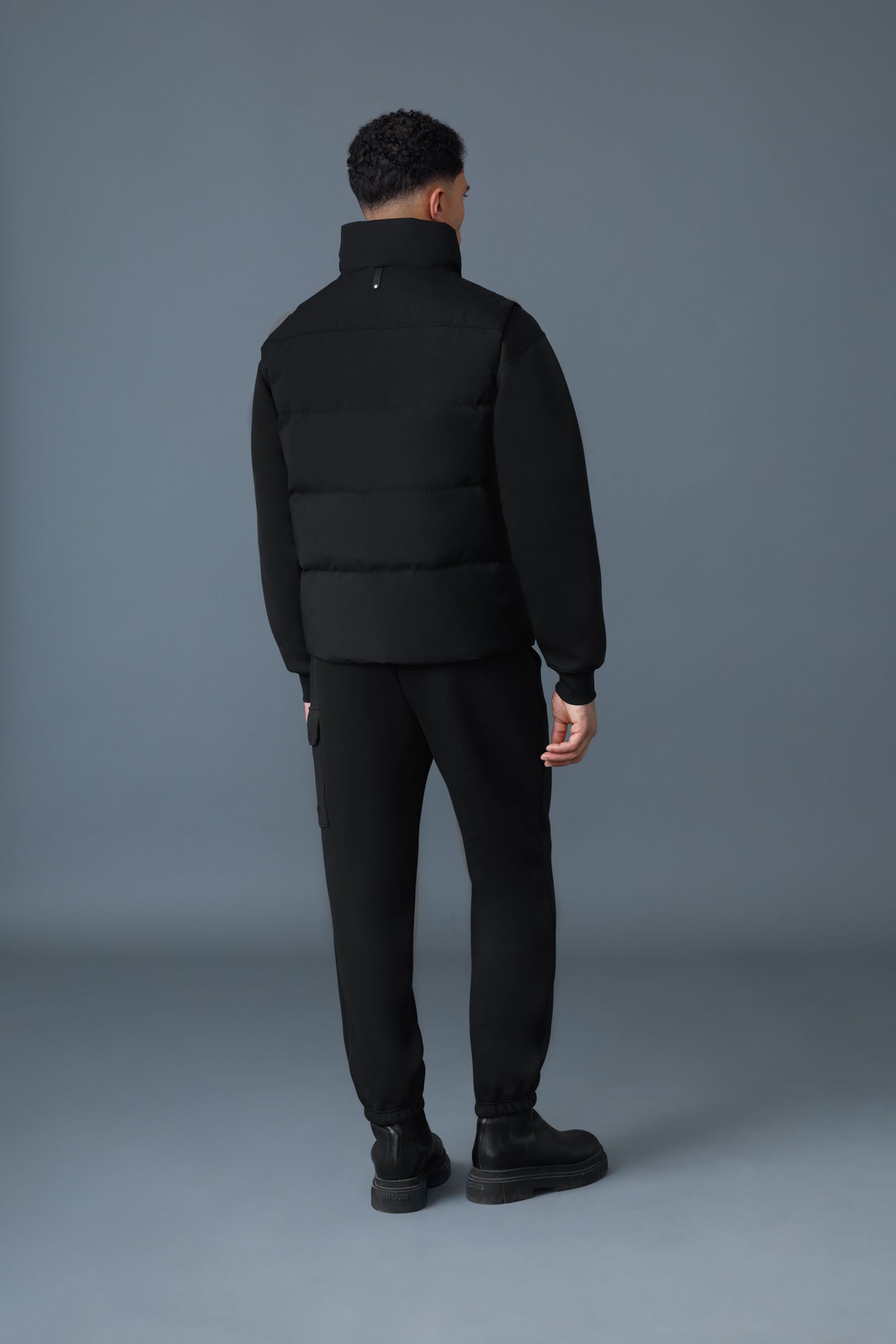 Joseph, Nordic Tech down vest with funnel collar for men