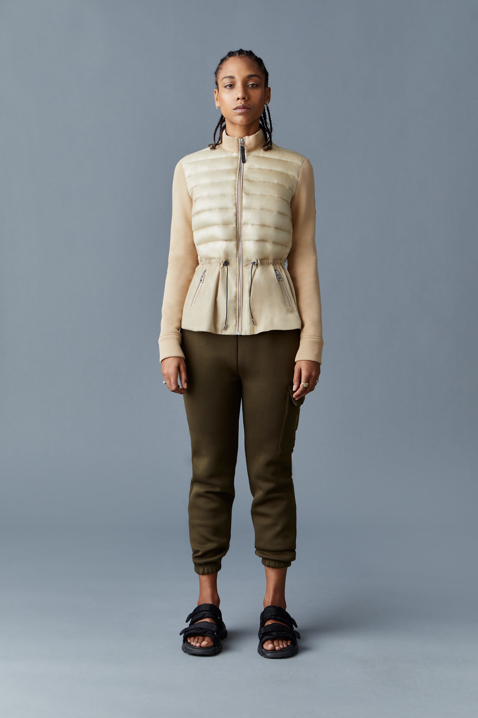 Joyce, Hybrid jacket with peplum for ladies | Mackage® US