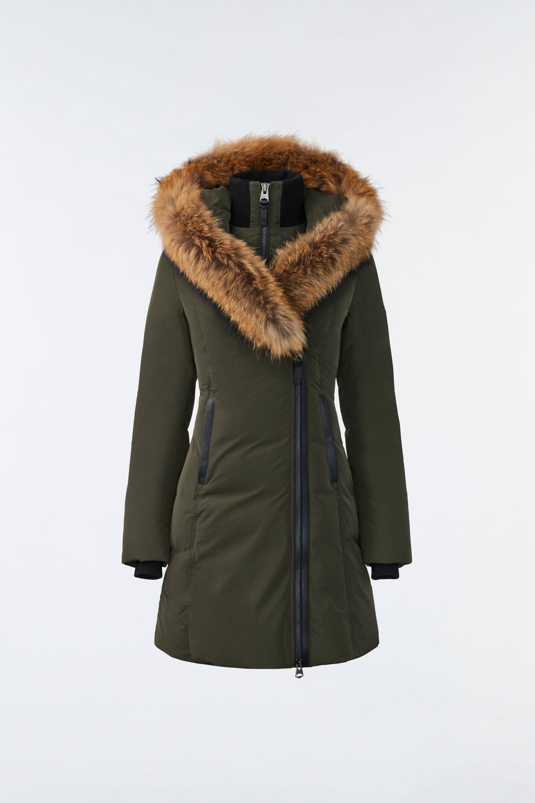 Kay, Down coat with natural fur Signature Mackage Collar for ladies ...