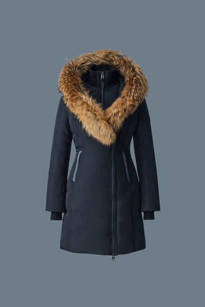 Kay Down coat with natural fur Signature Mackage Collar for ladies Mackage US