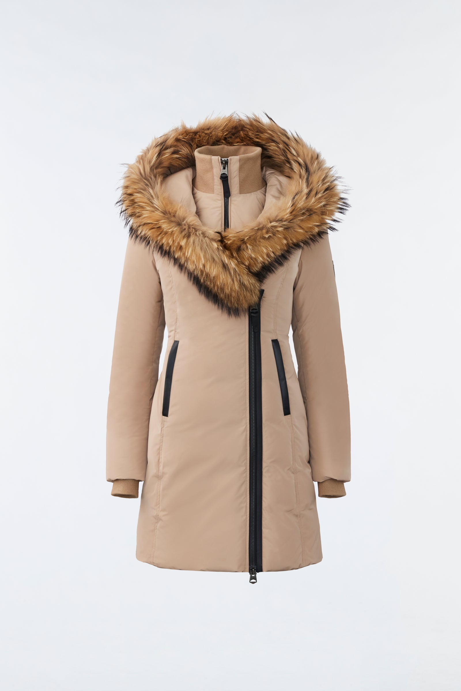 Kay, Down coat with natural fur Signature Mackage Collar for Kay, Down coat with natural fur Signature Mackage Collar for