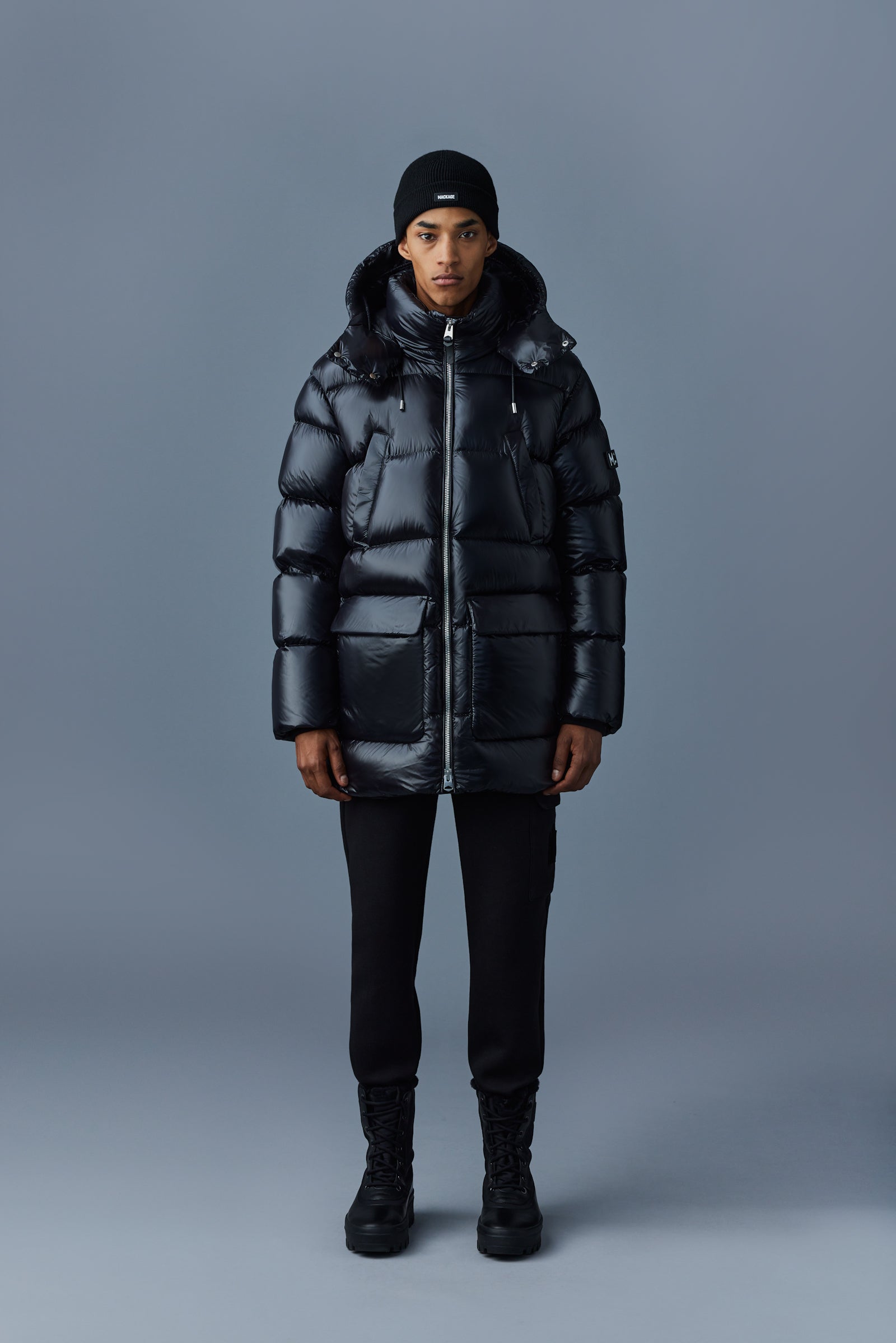 Kendrick, Lustrous light down parka with hood for men | Mackage® US