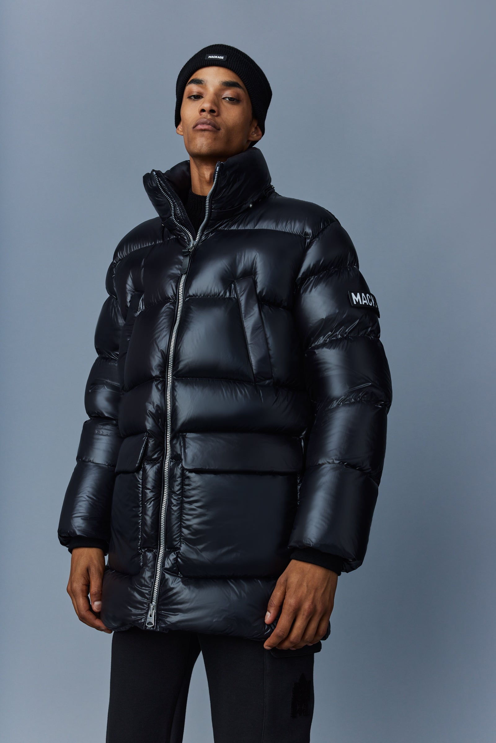 Kendrick, Lustrous light down parka with hood for men | Mackage® US