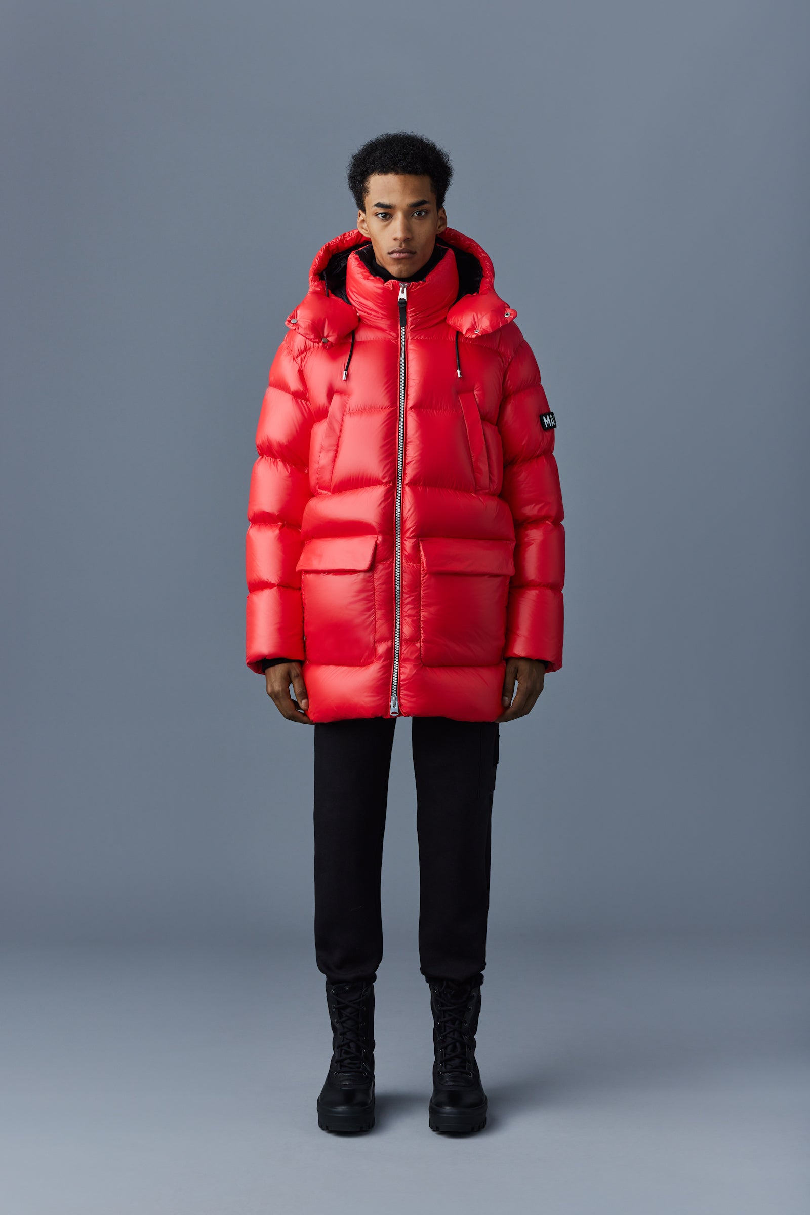 Kendrick, Lustrous light down parka with hood for men | Mackage® US