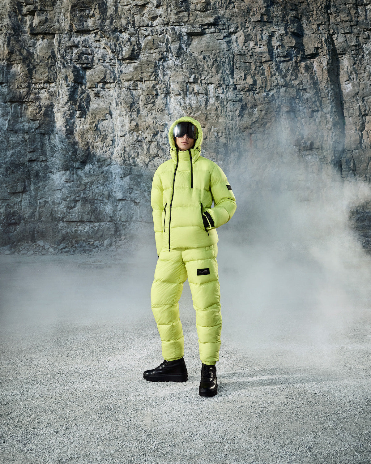 Kenji, Down ski jacket with asymmetrical zip closure for men