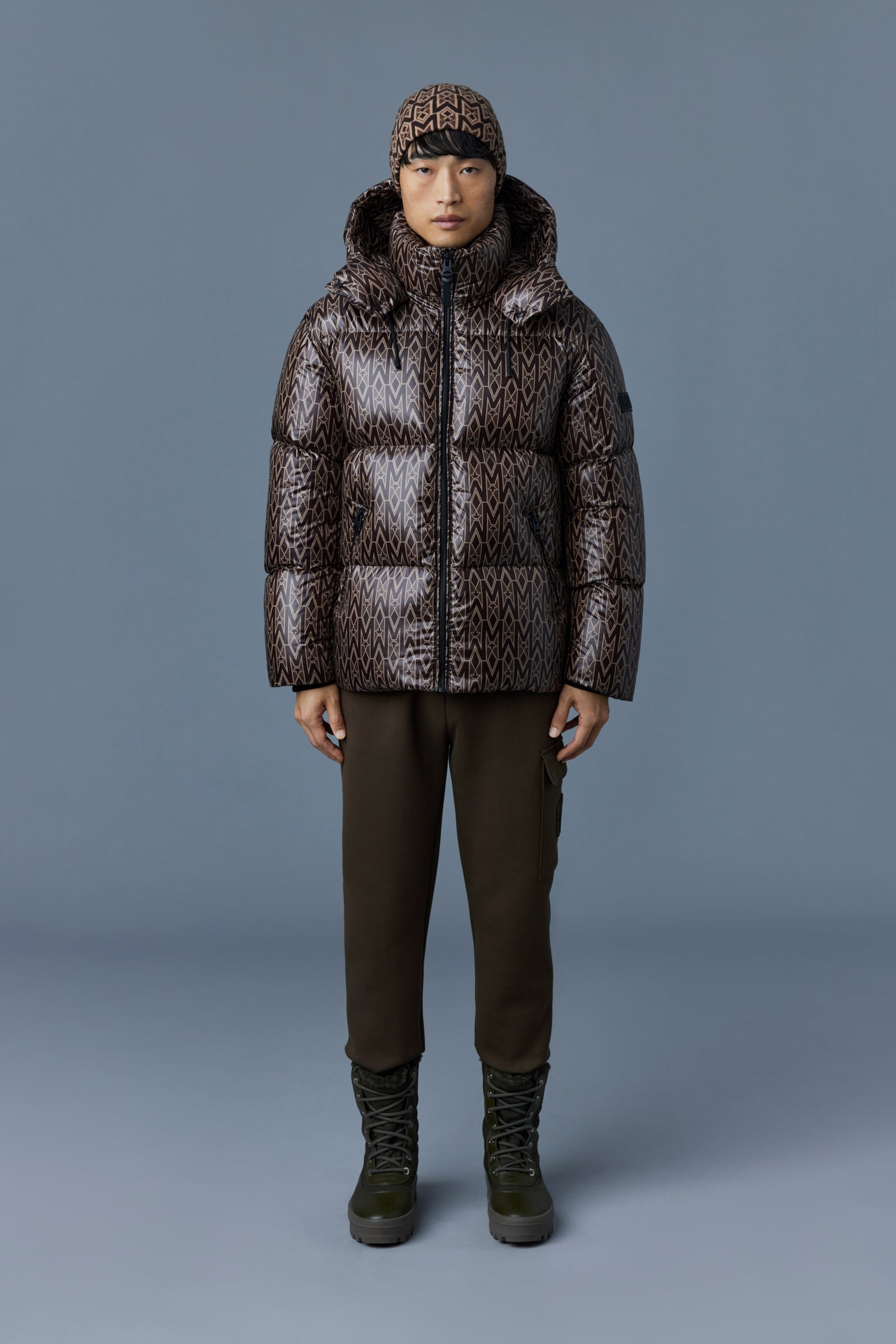 Kent, Lustrous light down jacket with hood for men | Mackage® US