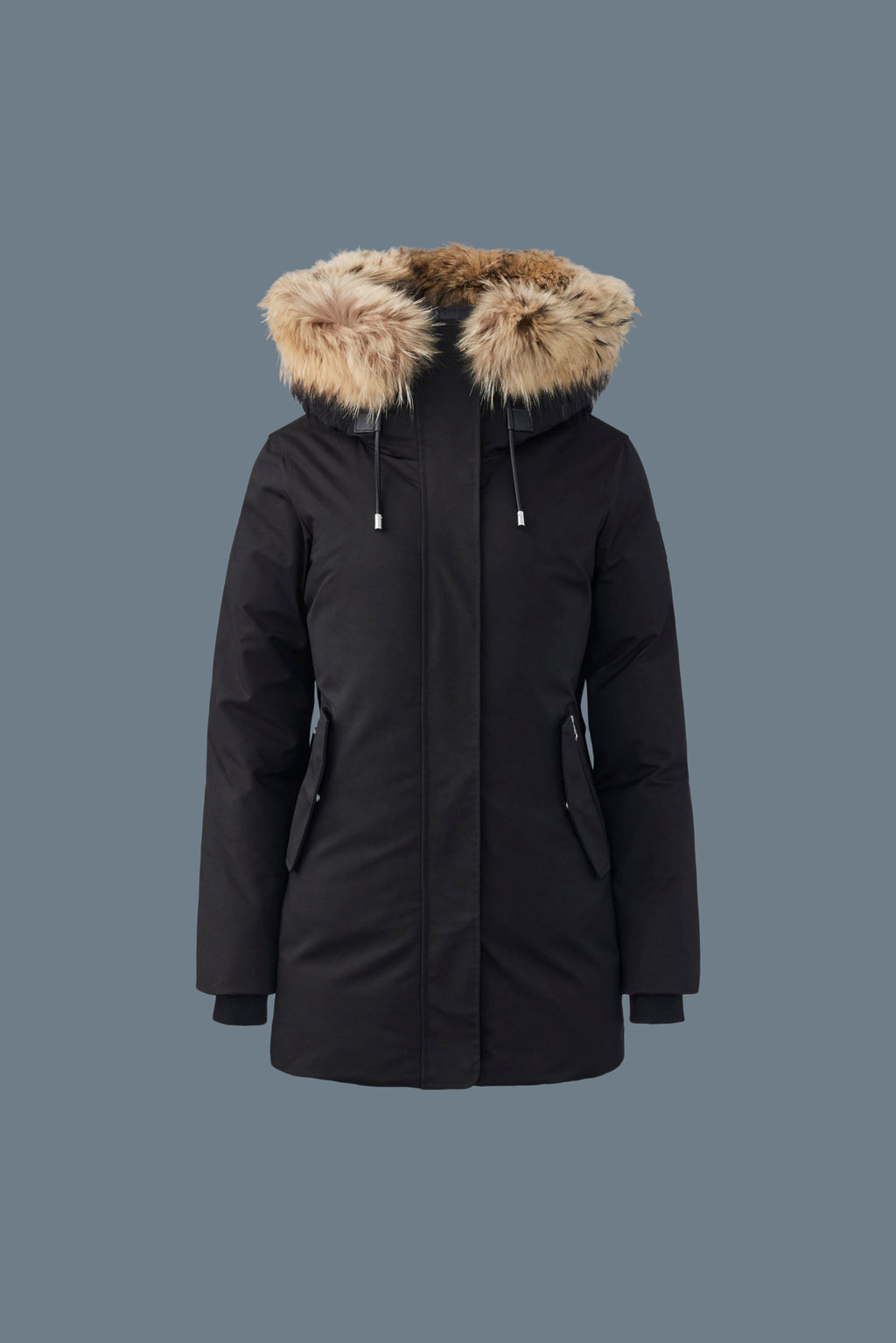 Kinslee 2 in 1 oversized down parka with bib and natural fur for ladies Mackage US