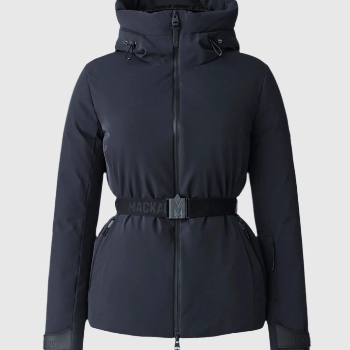 スキー・スノボ【Mackage】KRYSTAL Agile-360 ダウンジャケット Krystal, Agile-360 belted down ski jacket with hood for