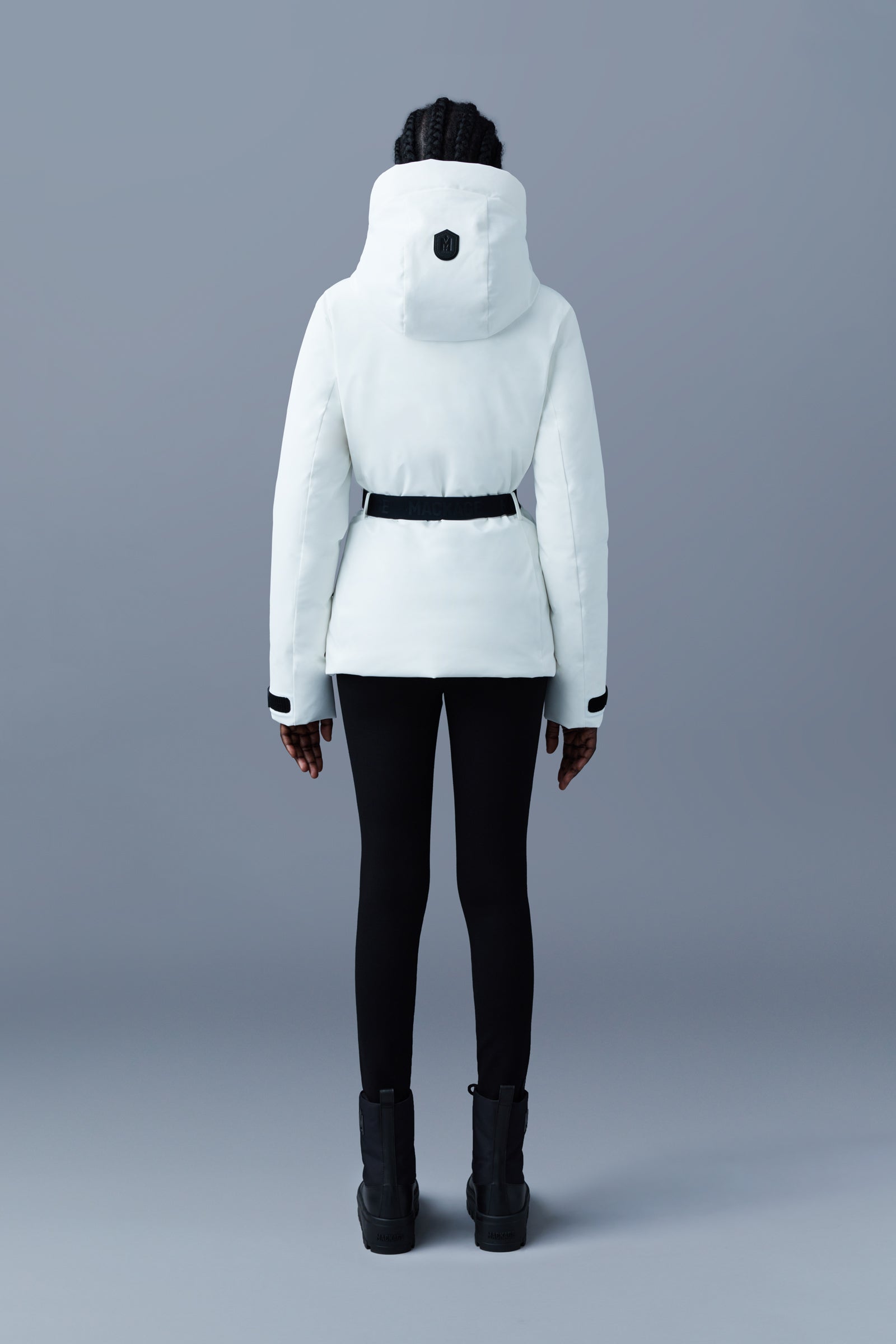 Krystal, Agile-360 belted down ski jacket with hood for Krystal, Agile-360 belted down ski jacket with hood for