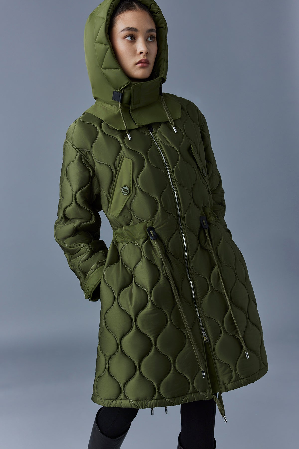 Kula, Heritage quilted long coat for ladies | Mackage® US