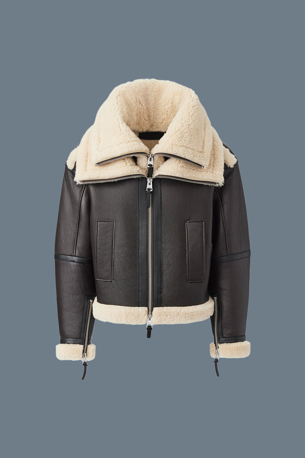 Lotte, Sheepskin jacket with double collar for men | Mackage® US