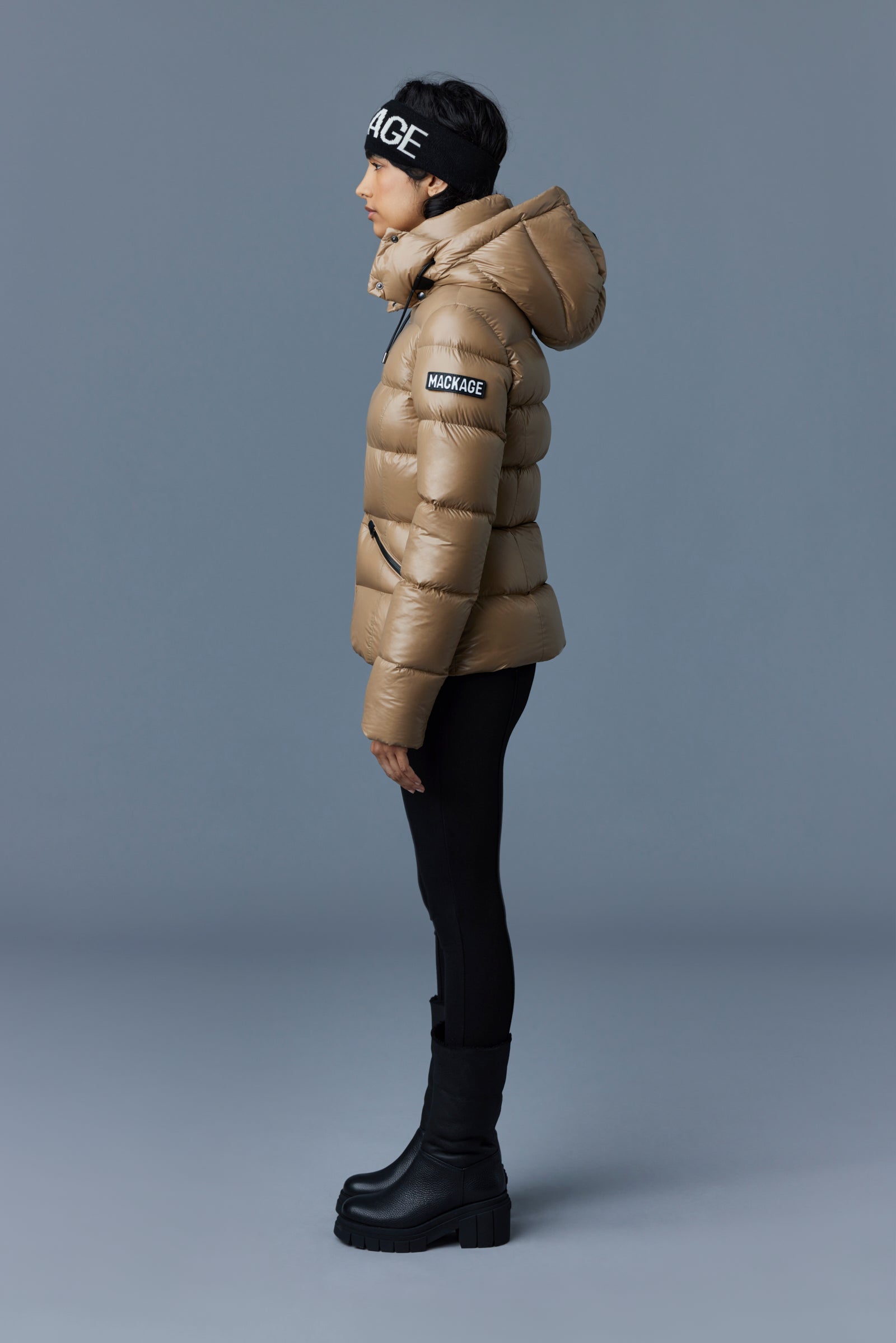 Madalyn, Lustrous light down jacket with hood for ladies | Mackage® US