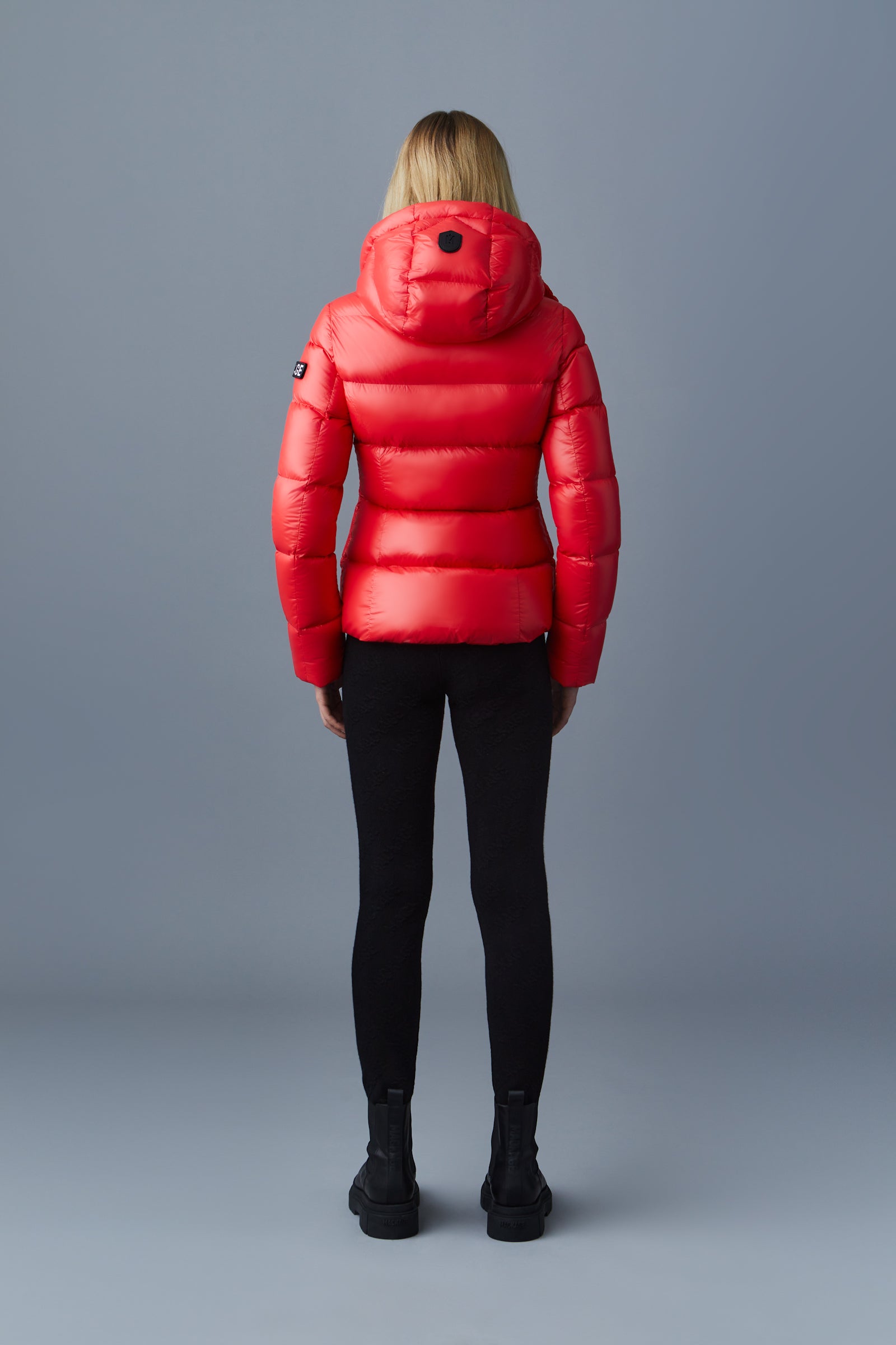 【人気完売】MACKAGE ダウンジャケット MADALYN-V レディース Madalyn, Lustrous light down jacket with hood for ladies