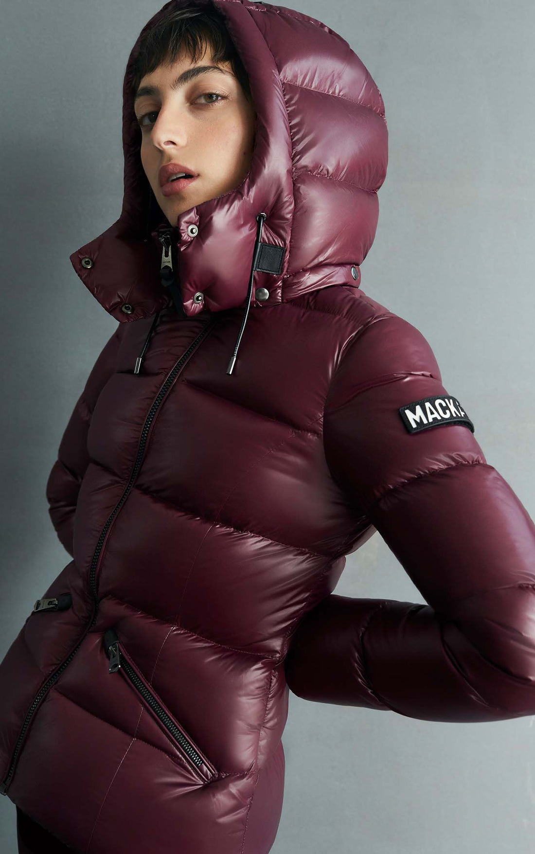 Madalyn, Lustrous light down jacket with hood for ladies Mackage® US