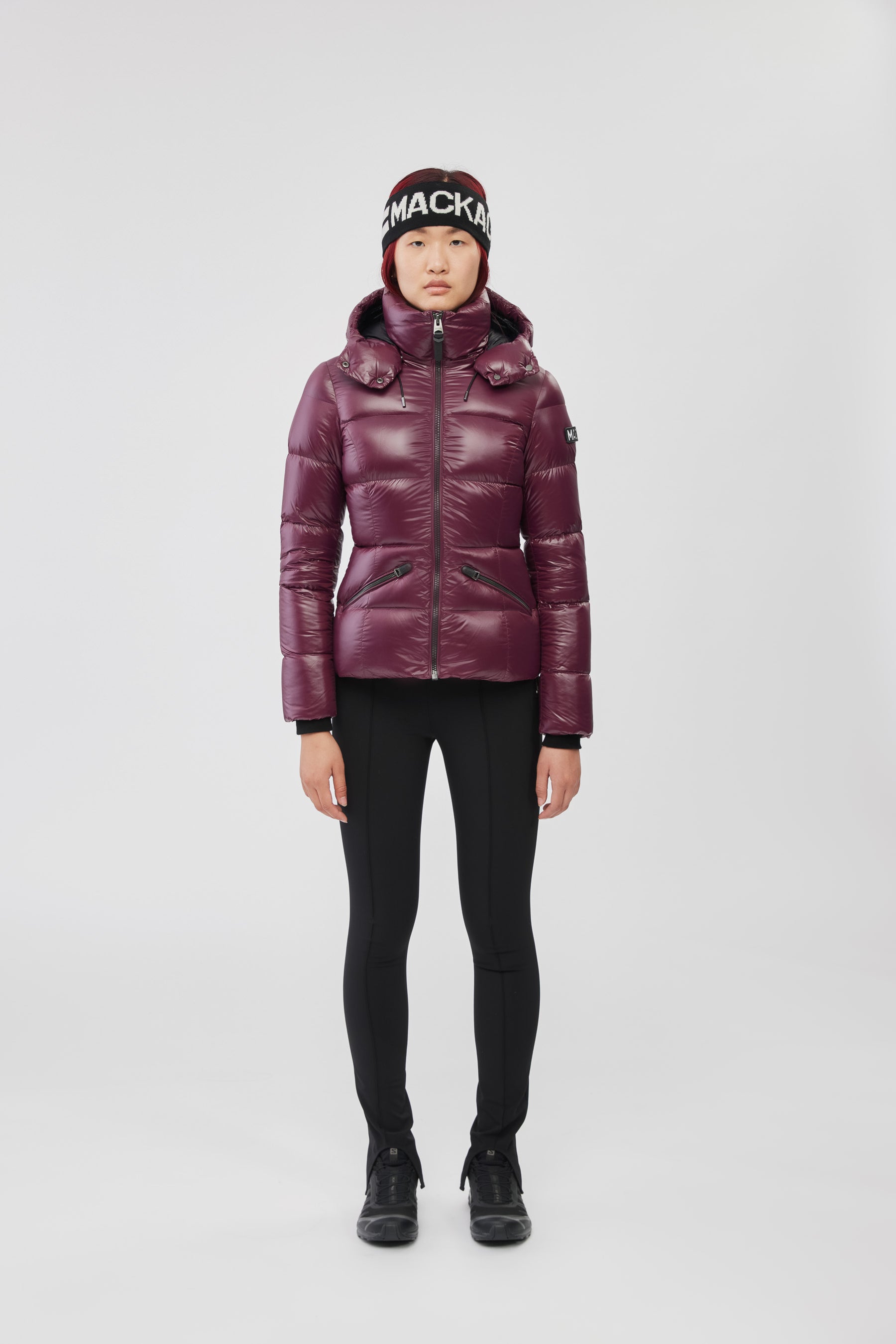 Mackage Madalyn Lustrous Light Down Jacket with Hood